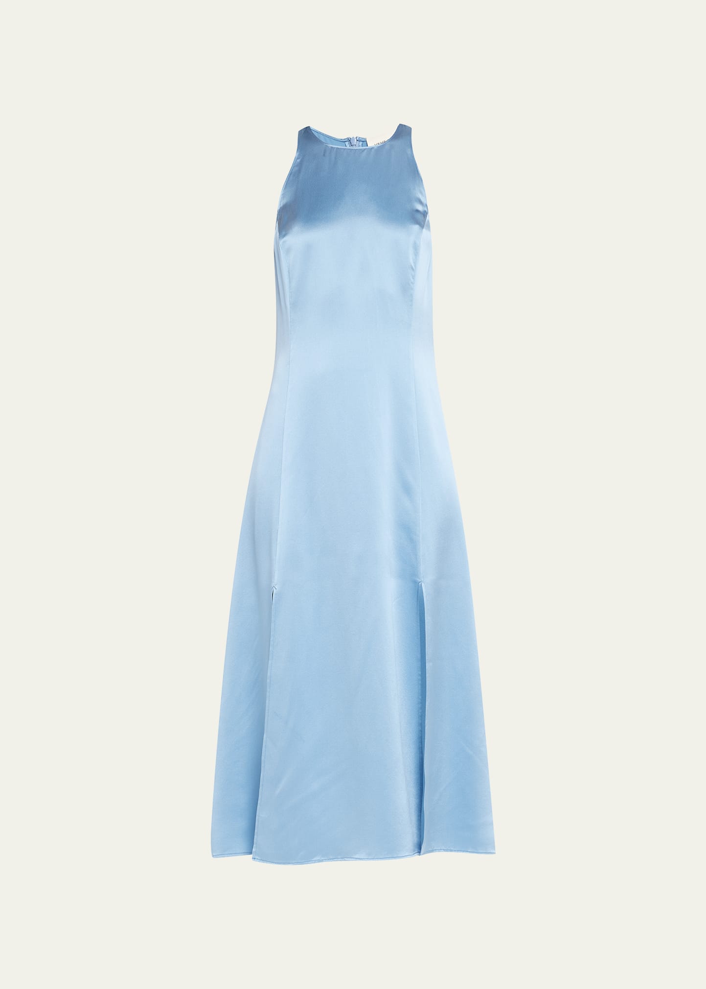 Loulou Studio Slit-hem Silk Midi Dress In Blue