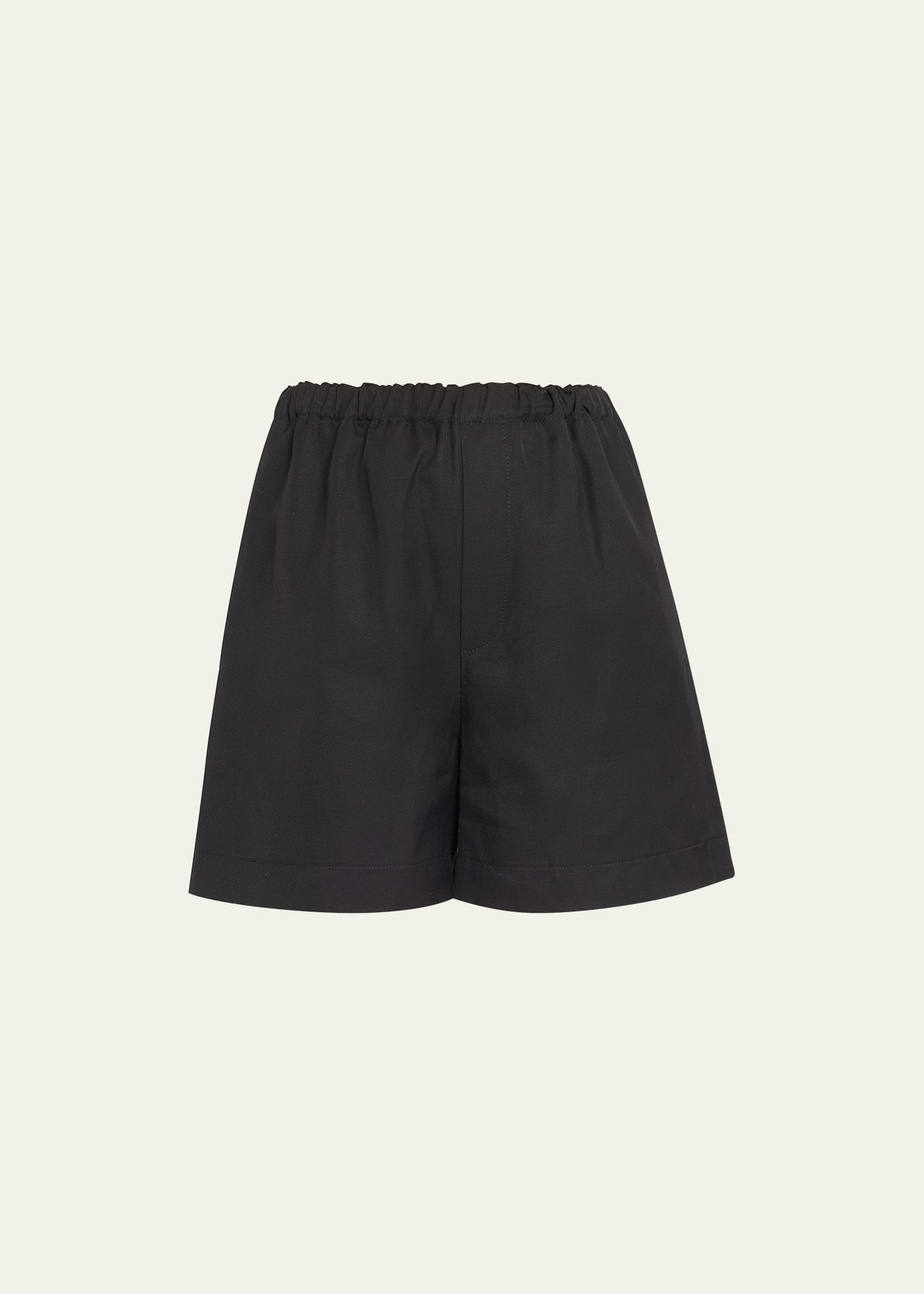 Loulou Studio Linen Pull-on Shorts In Black