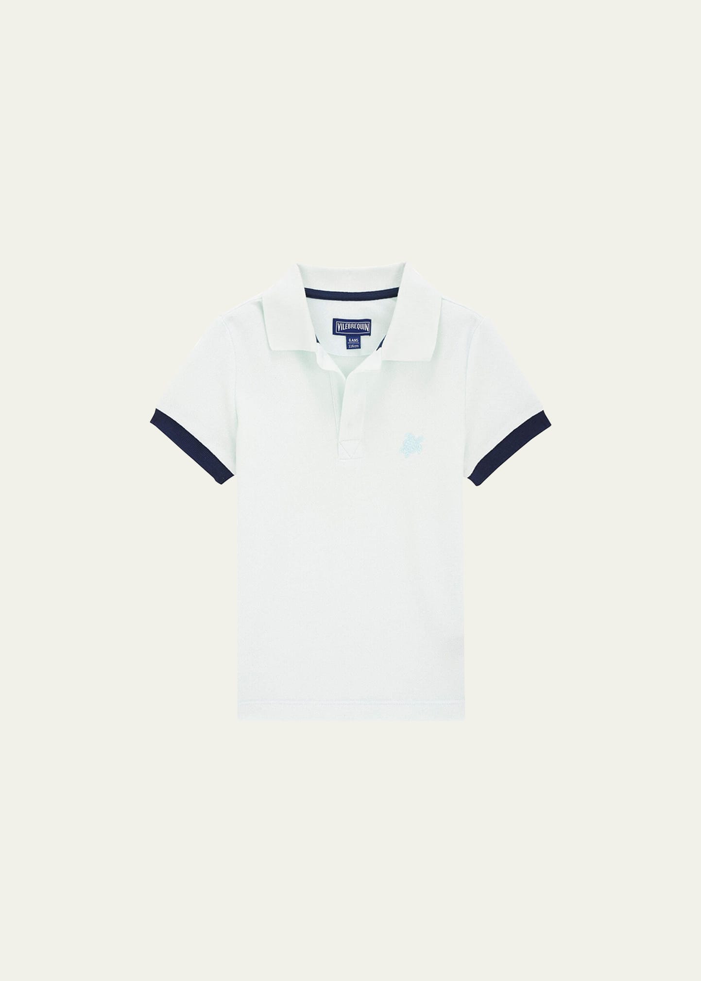 Shop Vilebrequin Boy's Solid Cotton Pique Polo Shirt In Glacier