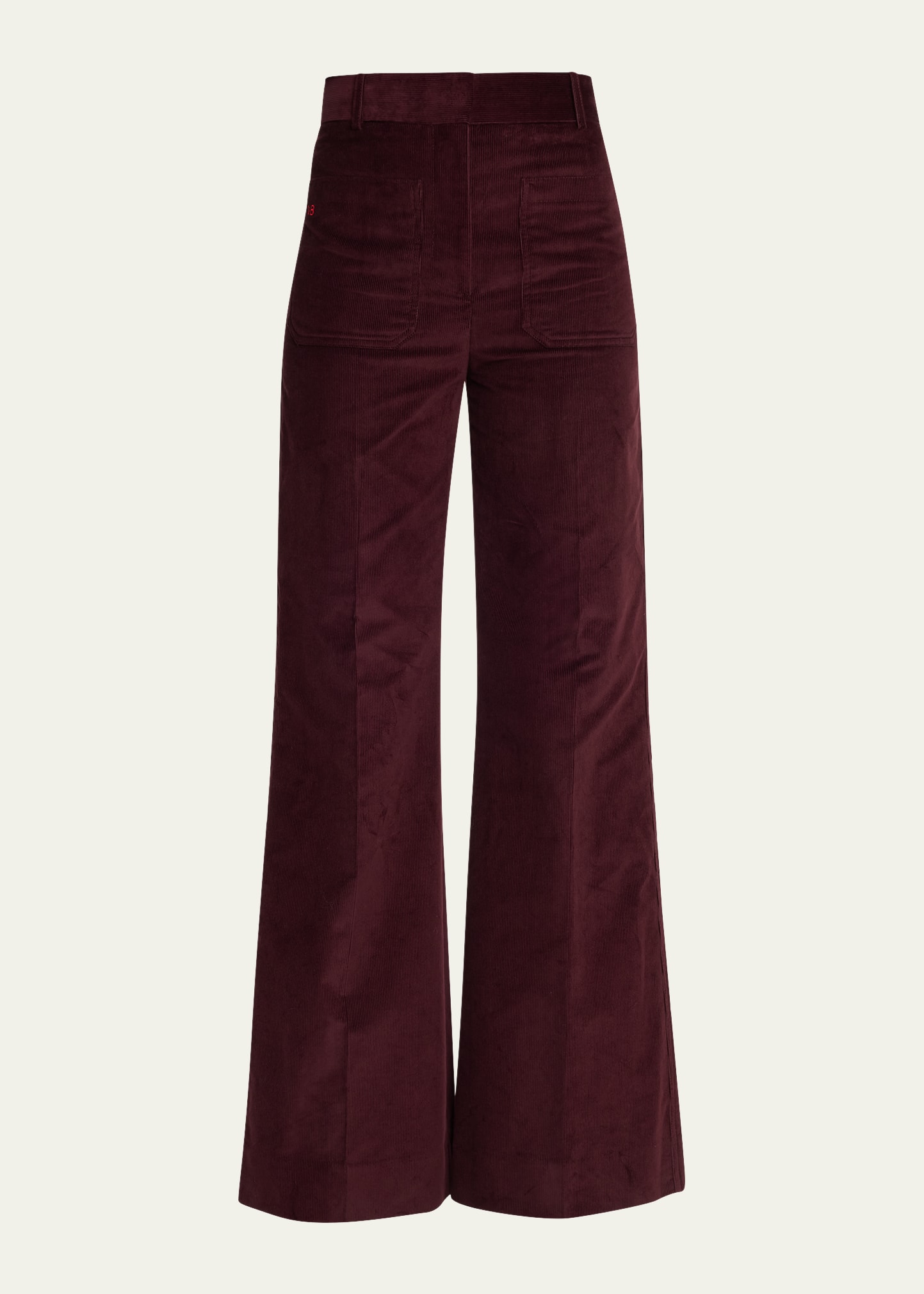 Alina Corduroy Straight-Leg Trousers