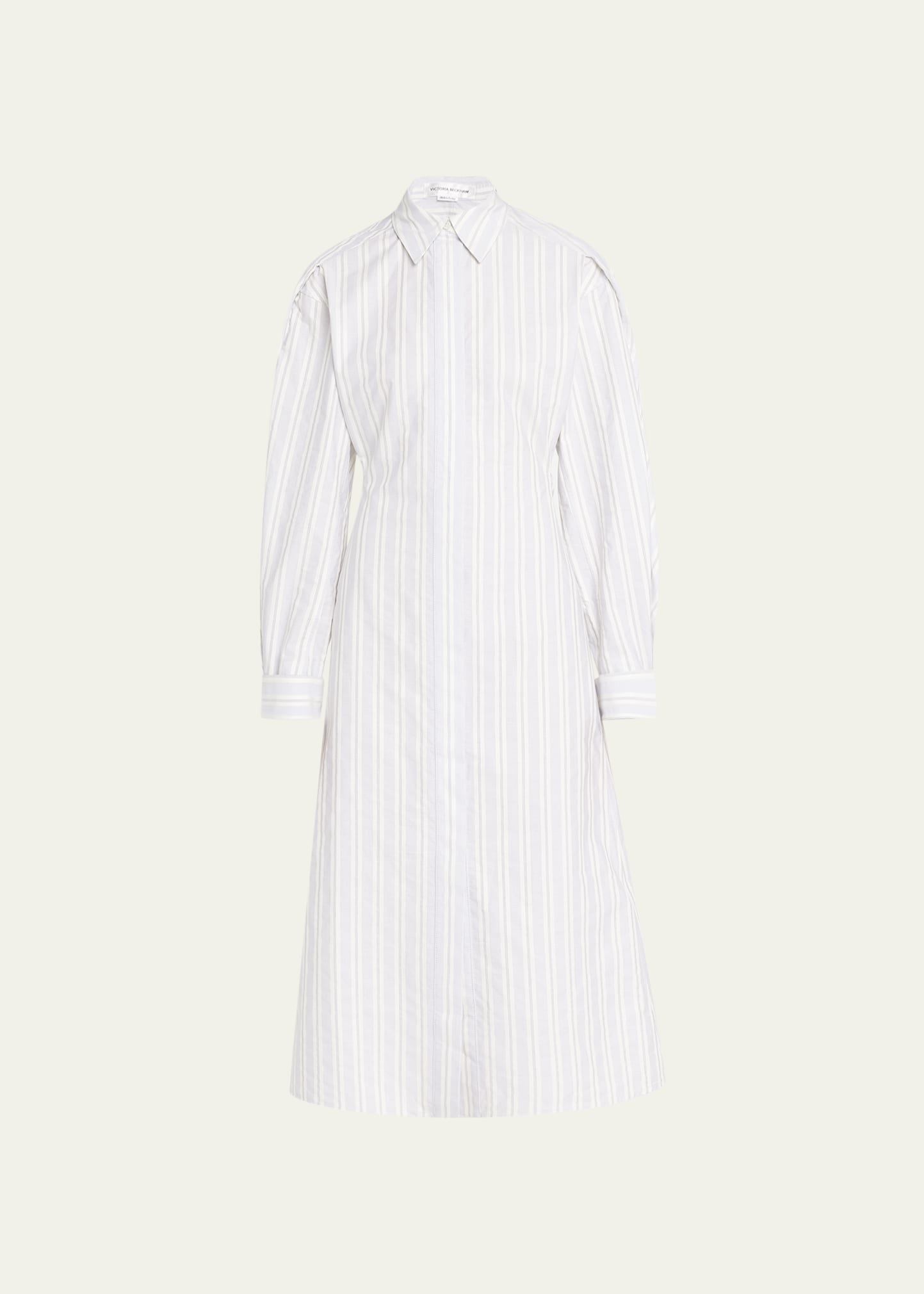 Stripe Poplin Cotton Shirtdress