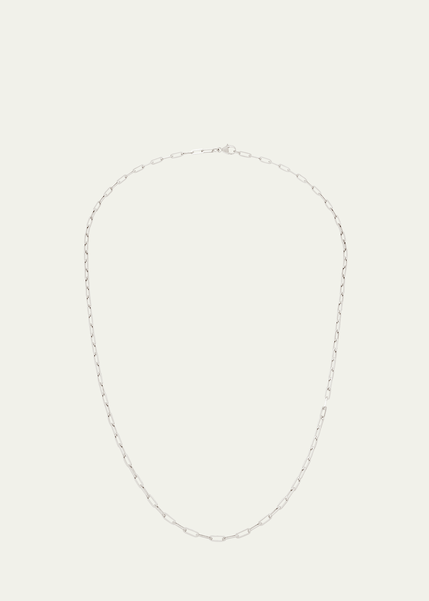 Zadeh Men's 14k White Gold Cali Cable Chain Necklace