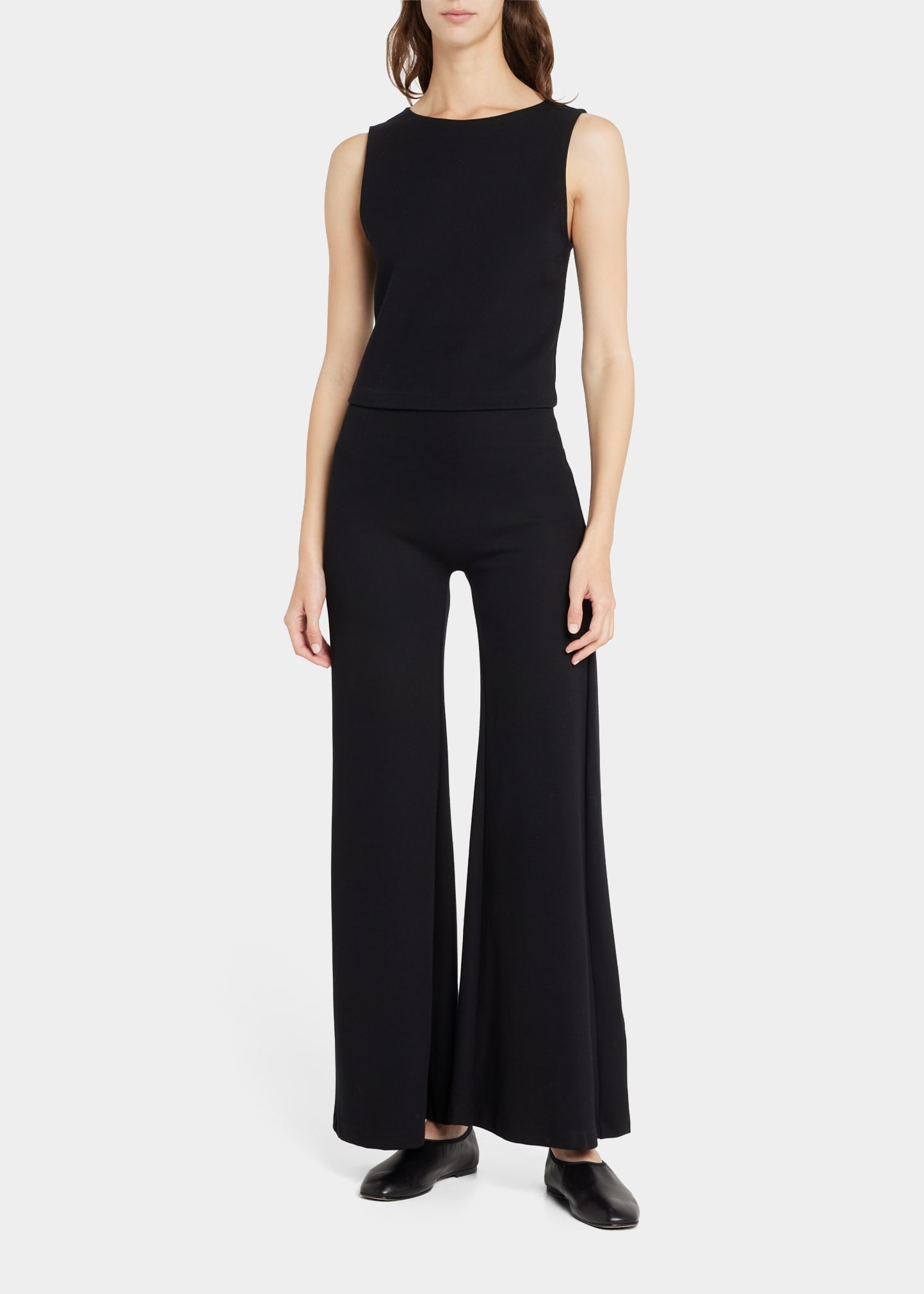 Leset Rio Sleeveless Bateau Top In Black