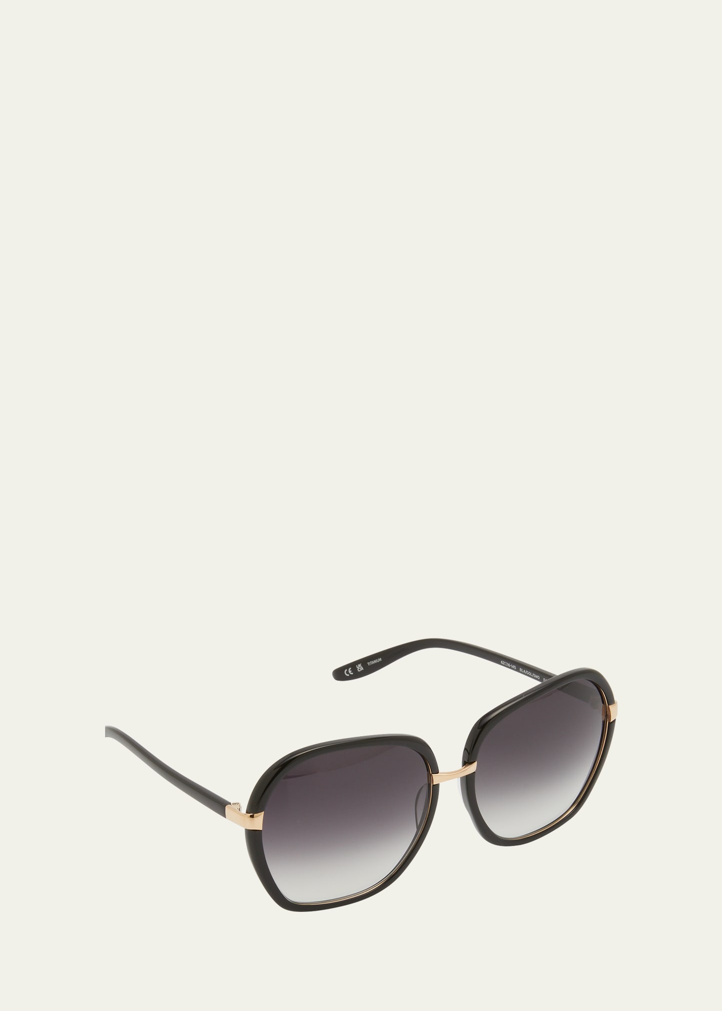 Darine Round Mixed-Media Sunglasses