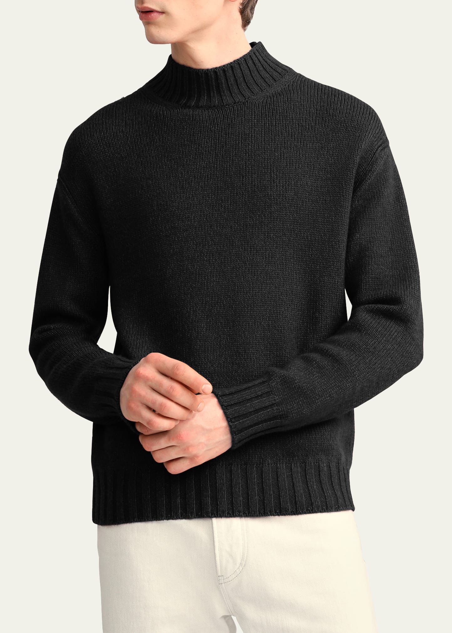 Men's Cashmere Mock Neck Sweater