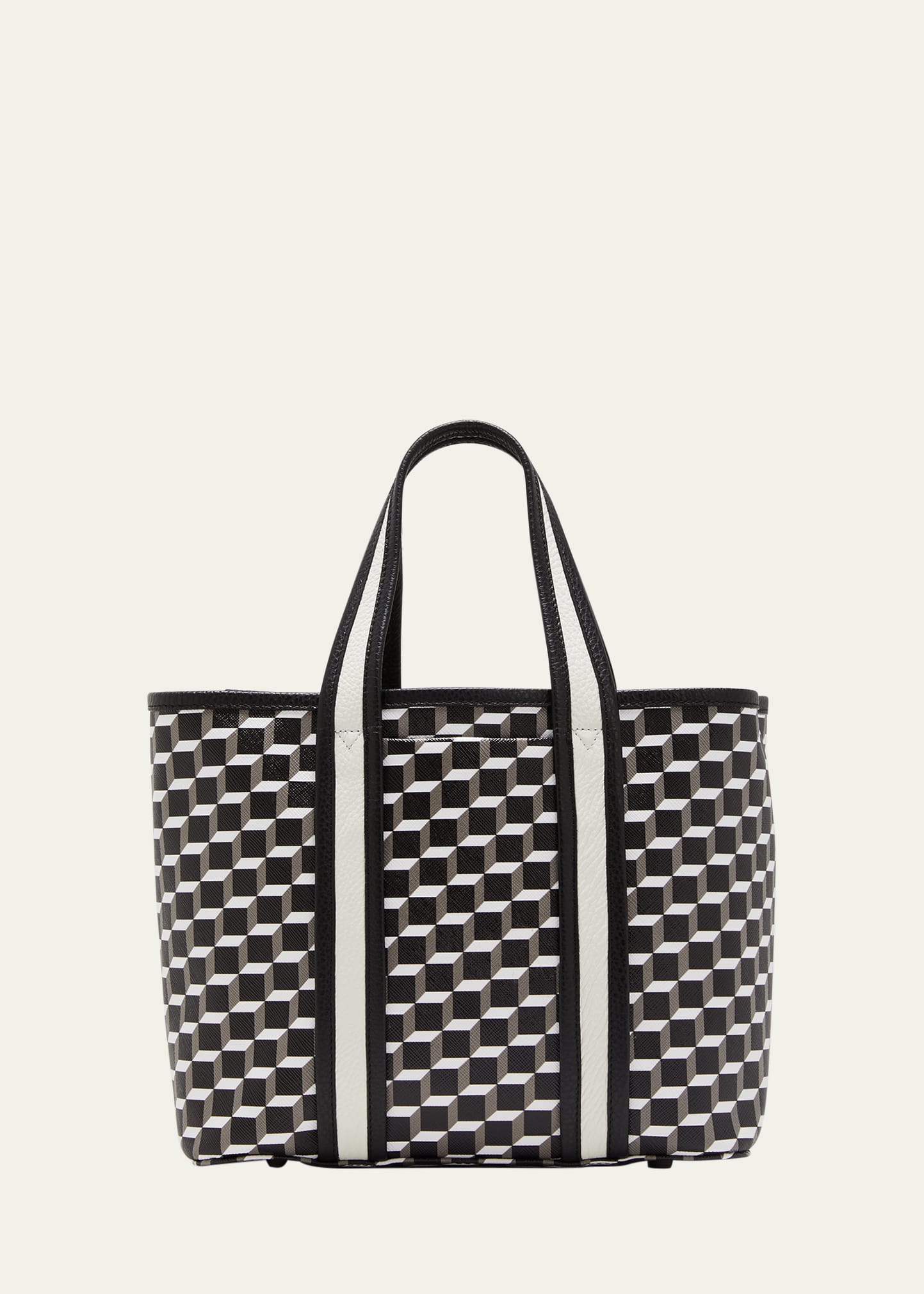Pierre Hardy Archi Mini Cube Tote Bag In Black/white/black