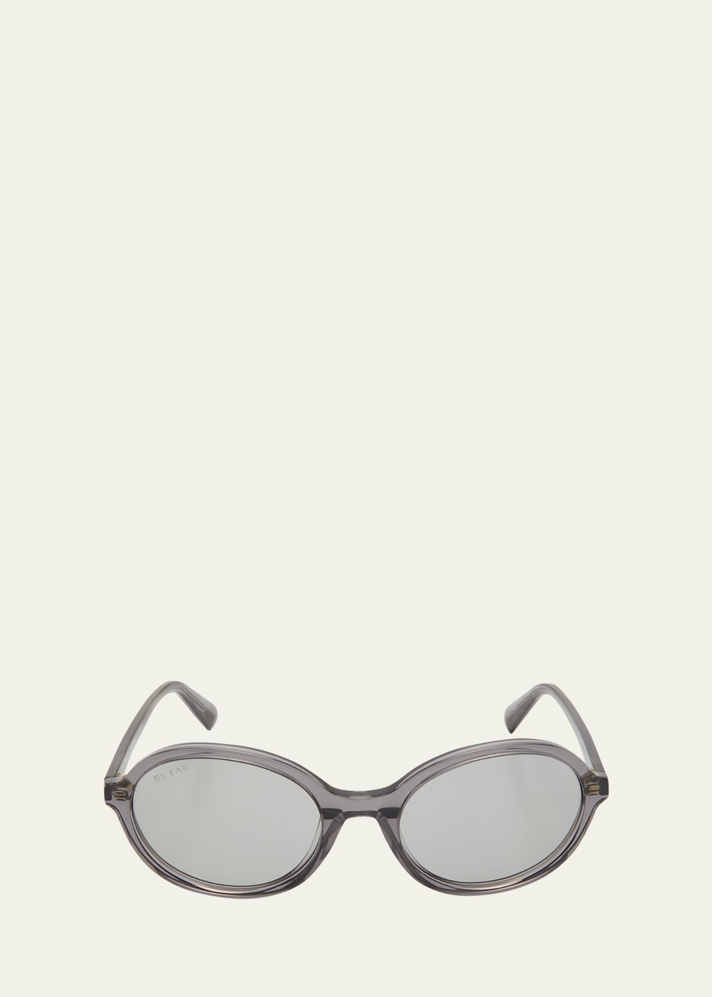 Velvet Semi-Transparent Round Acetate Sunglasses