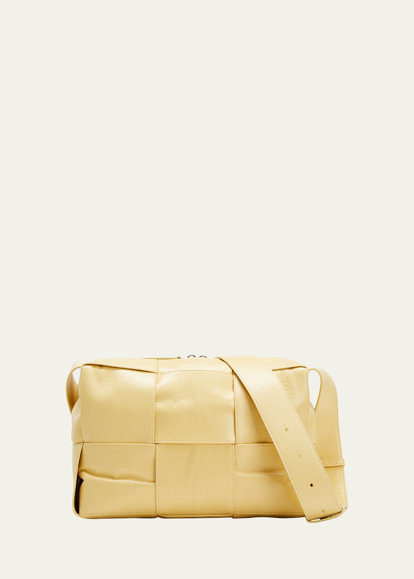 Bottega Veneta Butter Arco Camera-bag In Leather In Butter-silver