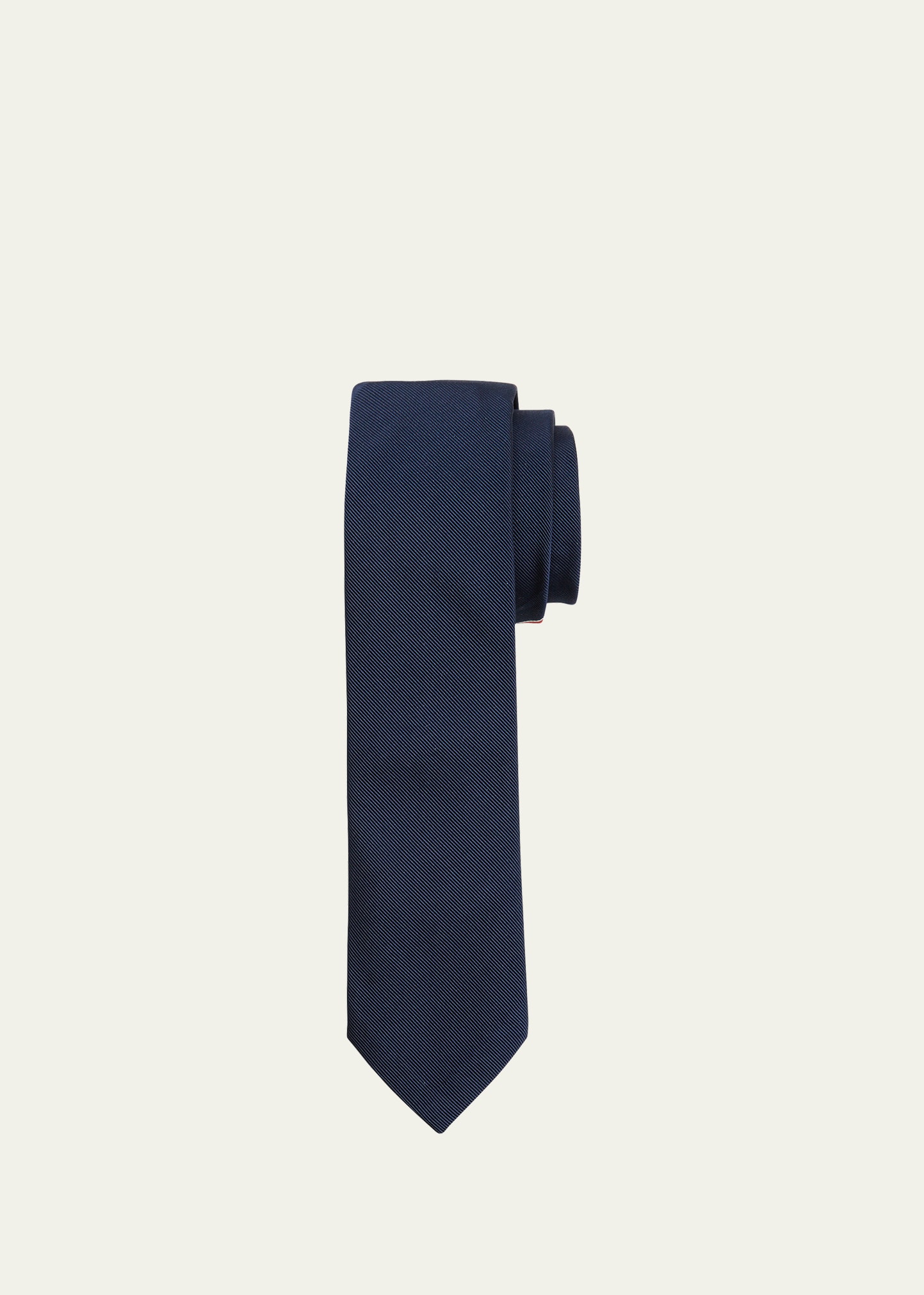 Thom Browne Men's Silk-cotton Tie In Navy