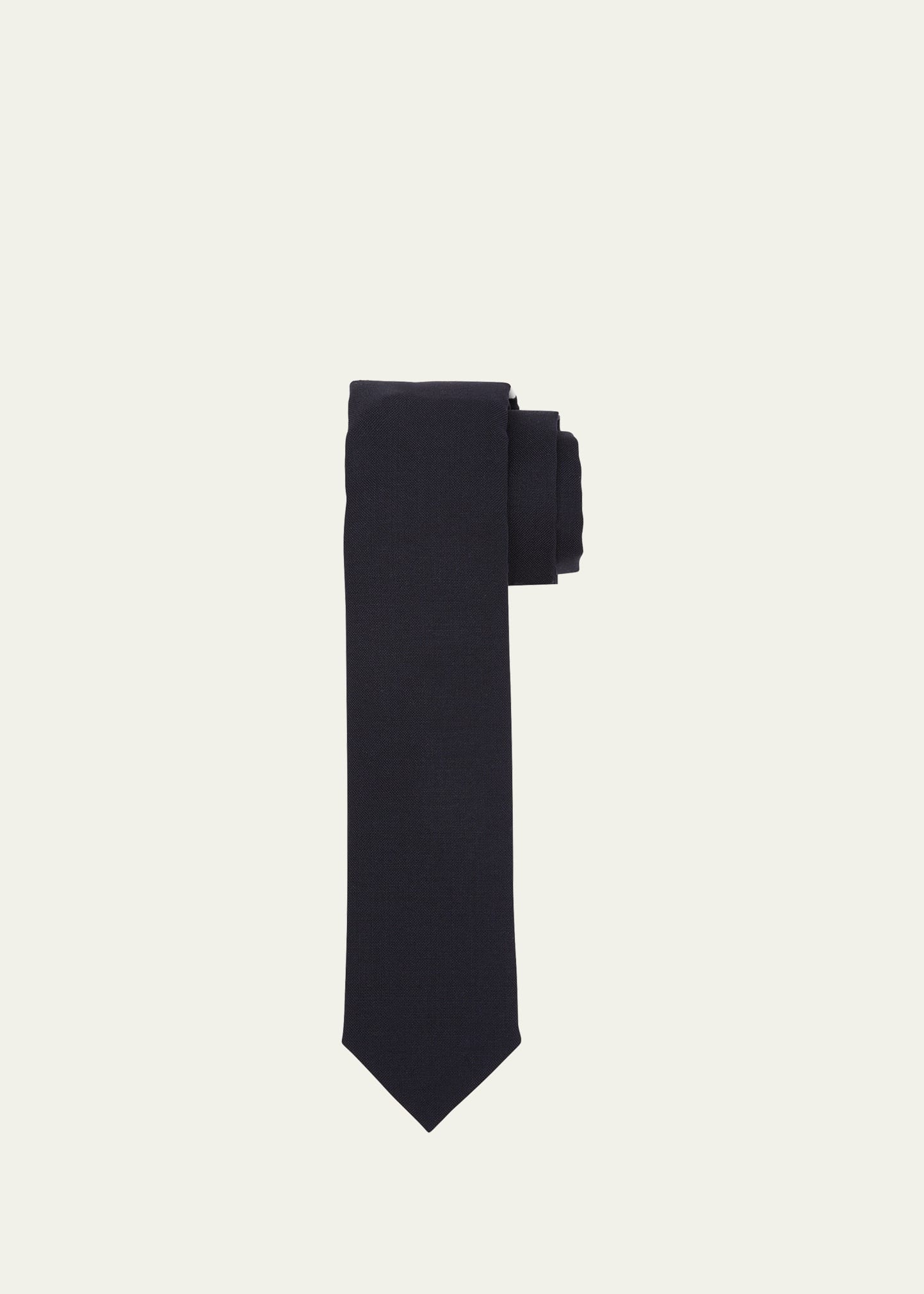 Men's Solid Woven Wool Tie