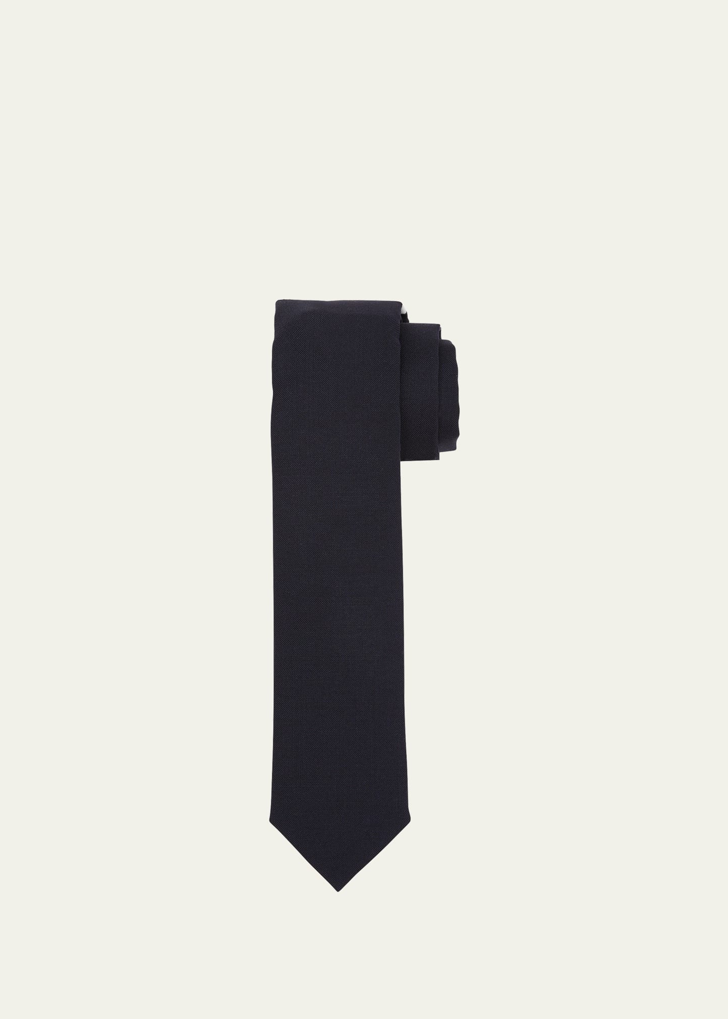 Thom Browne Men's Solid Woven Wool Tie In Blue