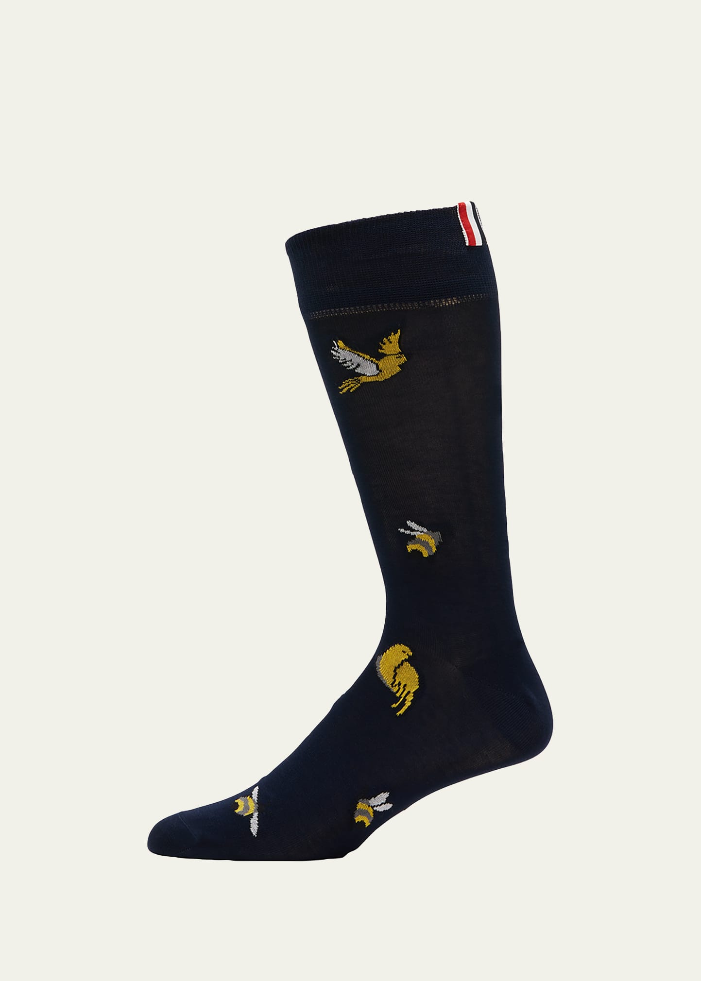 Men's Birds and Bees Mid-Calf Socks