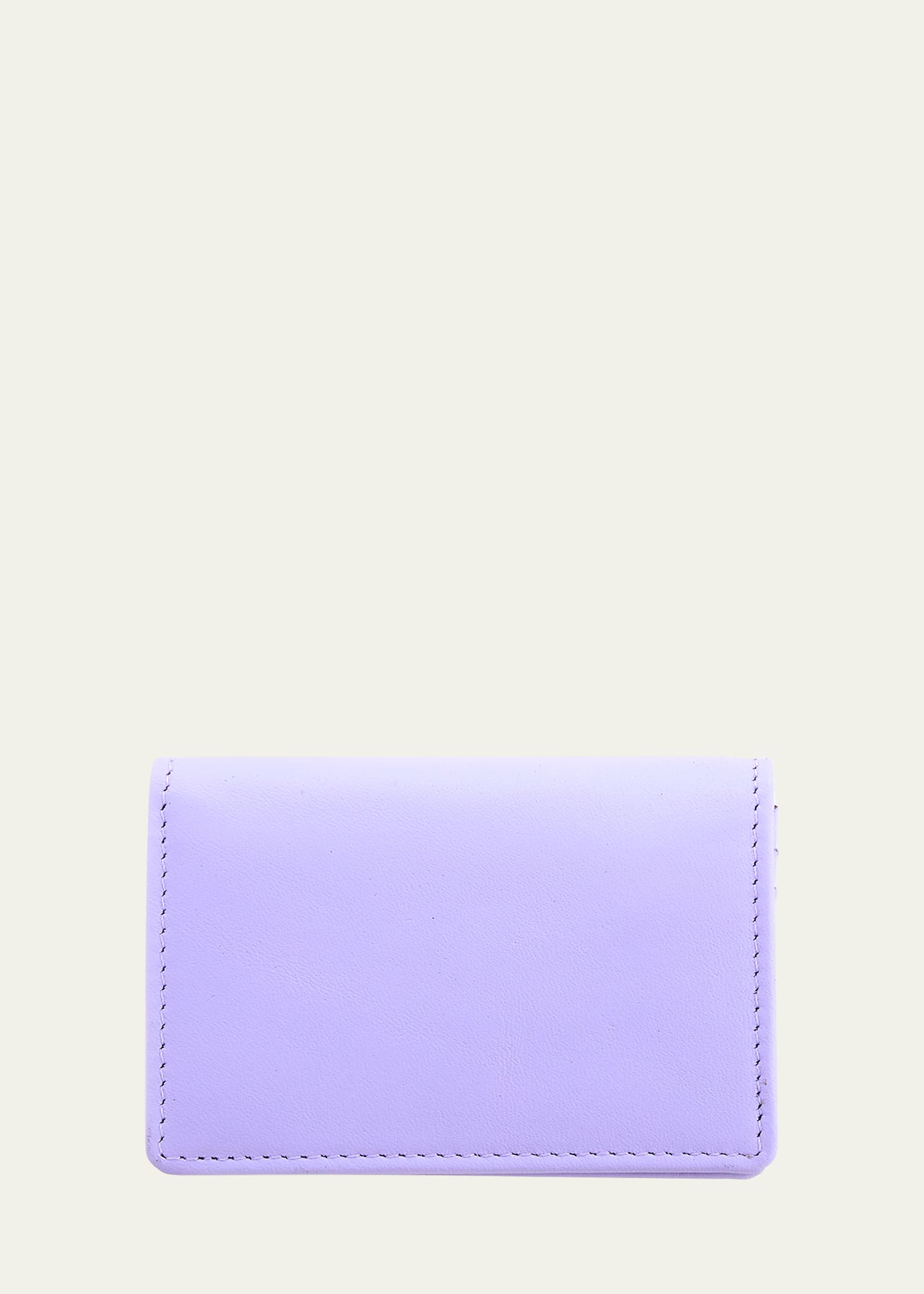 Royce New York Monogrammed Leather Card Holder Wallet In Lavender