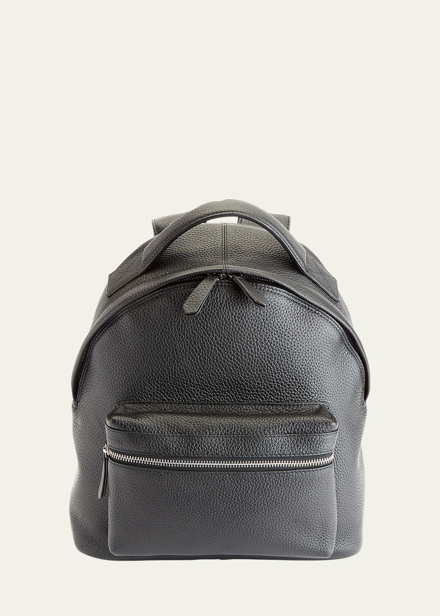 Royce New York Compact Leather Travel Backpack In Black