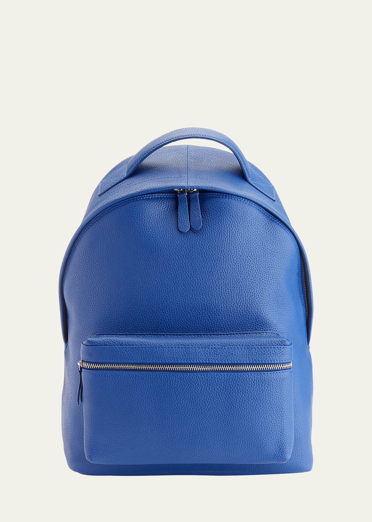 Royce New York Personalized Leather Executive Backpack In Cobalt Blue