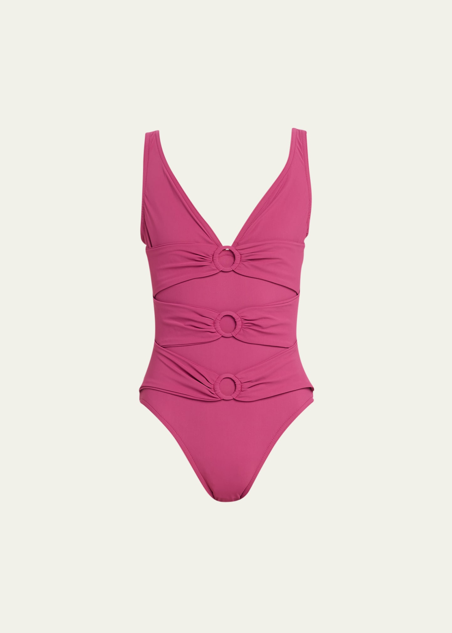Karla Colletto Morgan V-neck Silent Underwire One-piece Swimsuit In Rasp