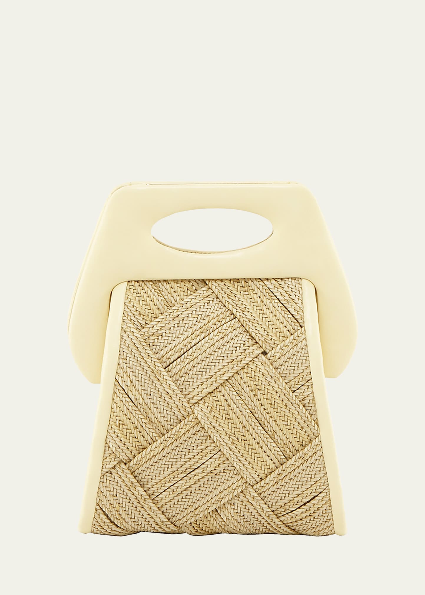 THEMOIRÈ CLORI WOVEN STRAW TOP-HANDLE BAG