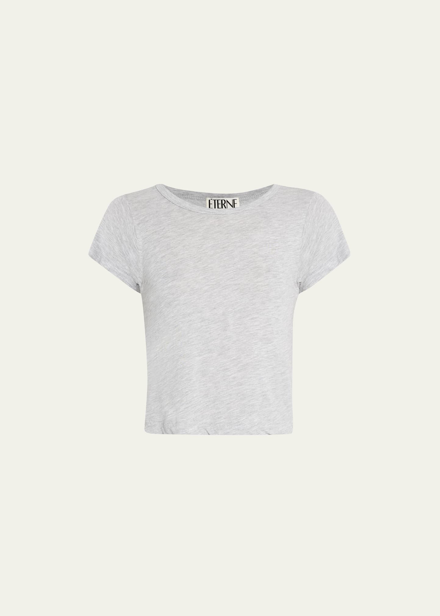 Éterne Short-sleeve Baby Crewneck Tee In Heather Grey