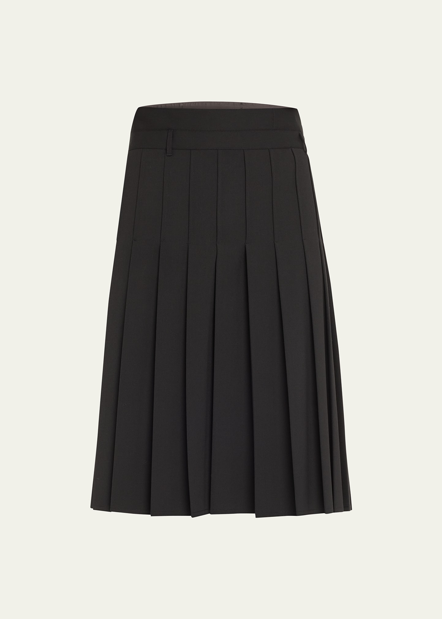 Peter Do Men's Pleated Wool-blend Skirt In Black