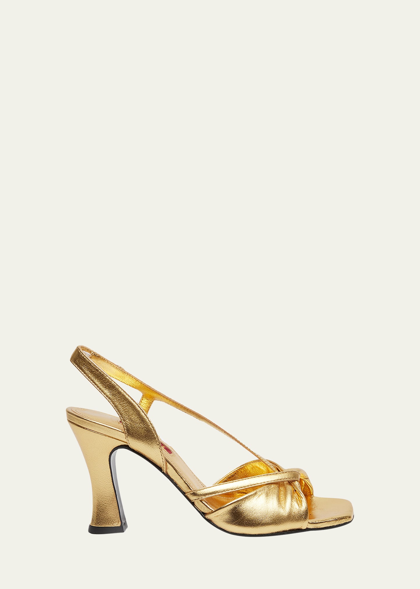 Palace Metallic Asymmetrical Slingback Sandals