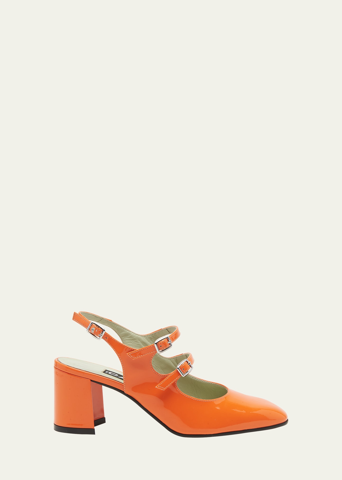 Banana Patent Mary Jane Slingback Pumps