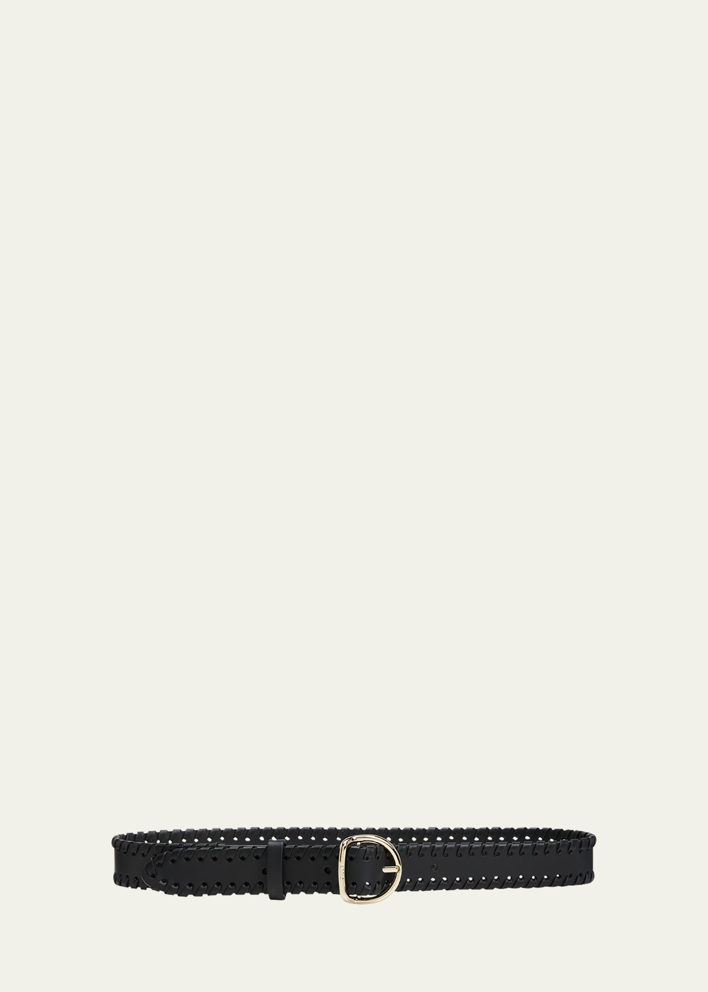 Chloé Mony Belt Black Size S 100% Calf-skin Leather, Zamak In Black