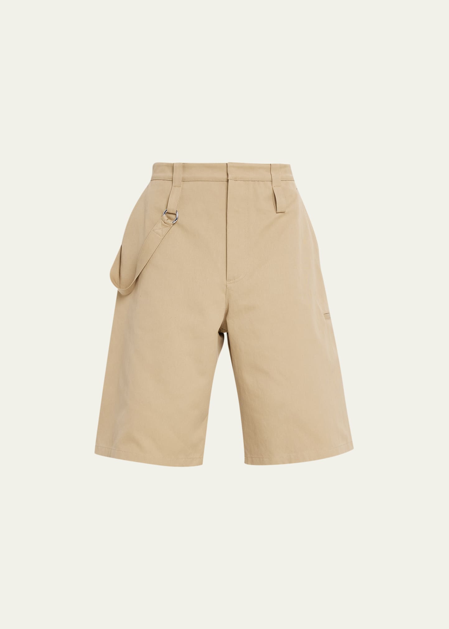 Men's Cotton Twill Wide-Leg Shorts