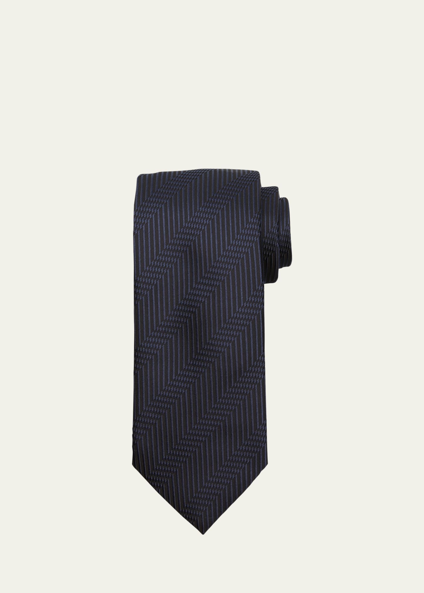 Men's Broken Chevron Jacquard Silk Tie