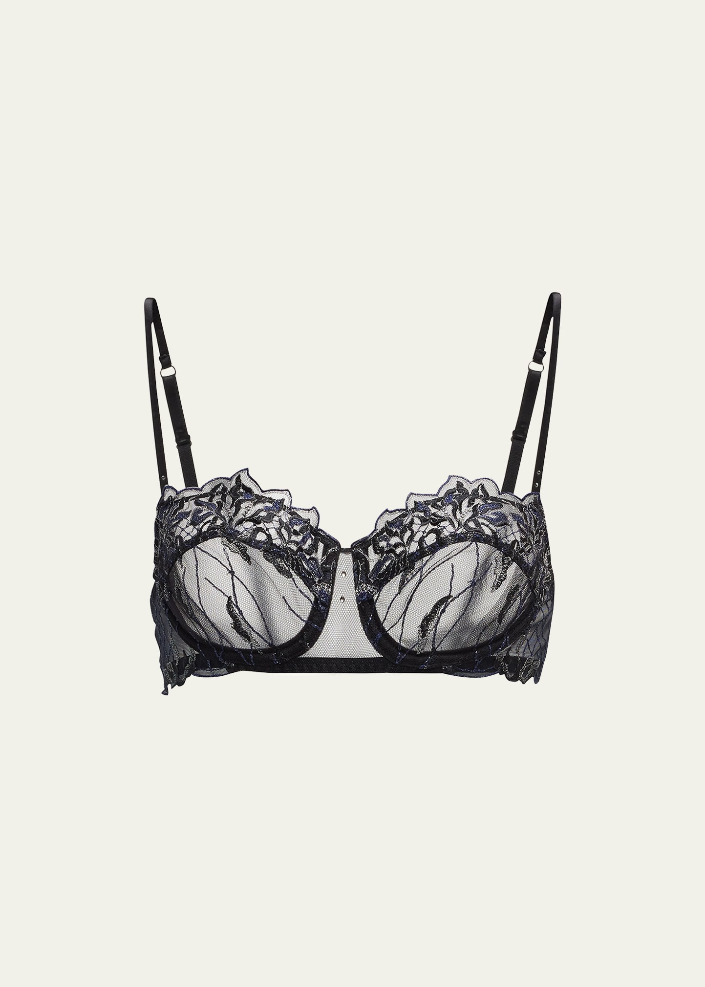 Les Nuits Chic Embroidered Demi Bra