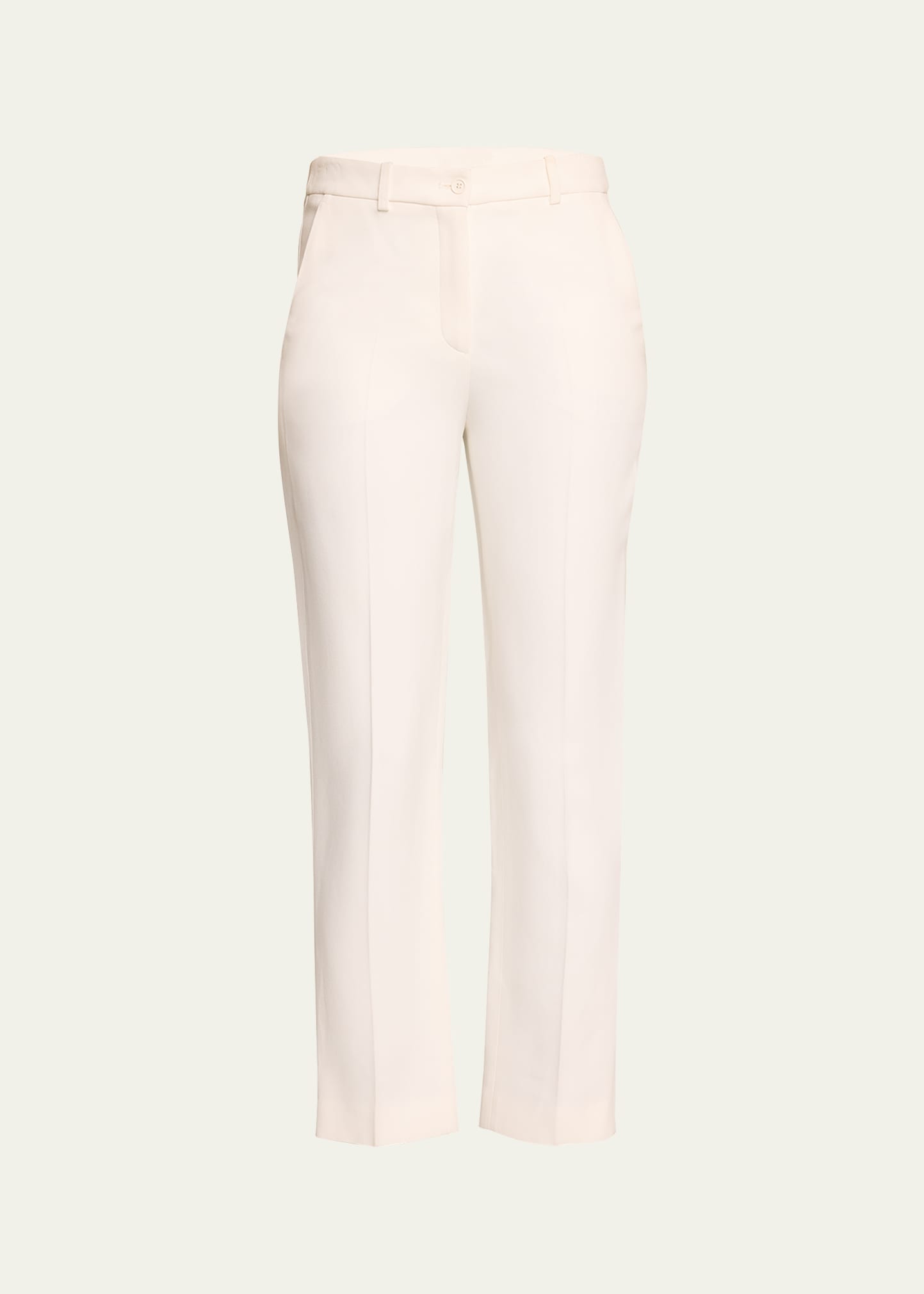 Samantha Double Crepe Sablé Slim-Leg Pants