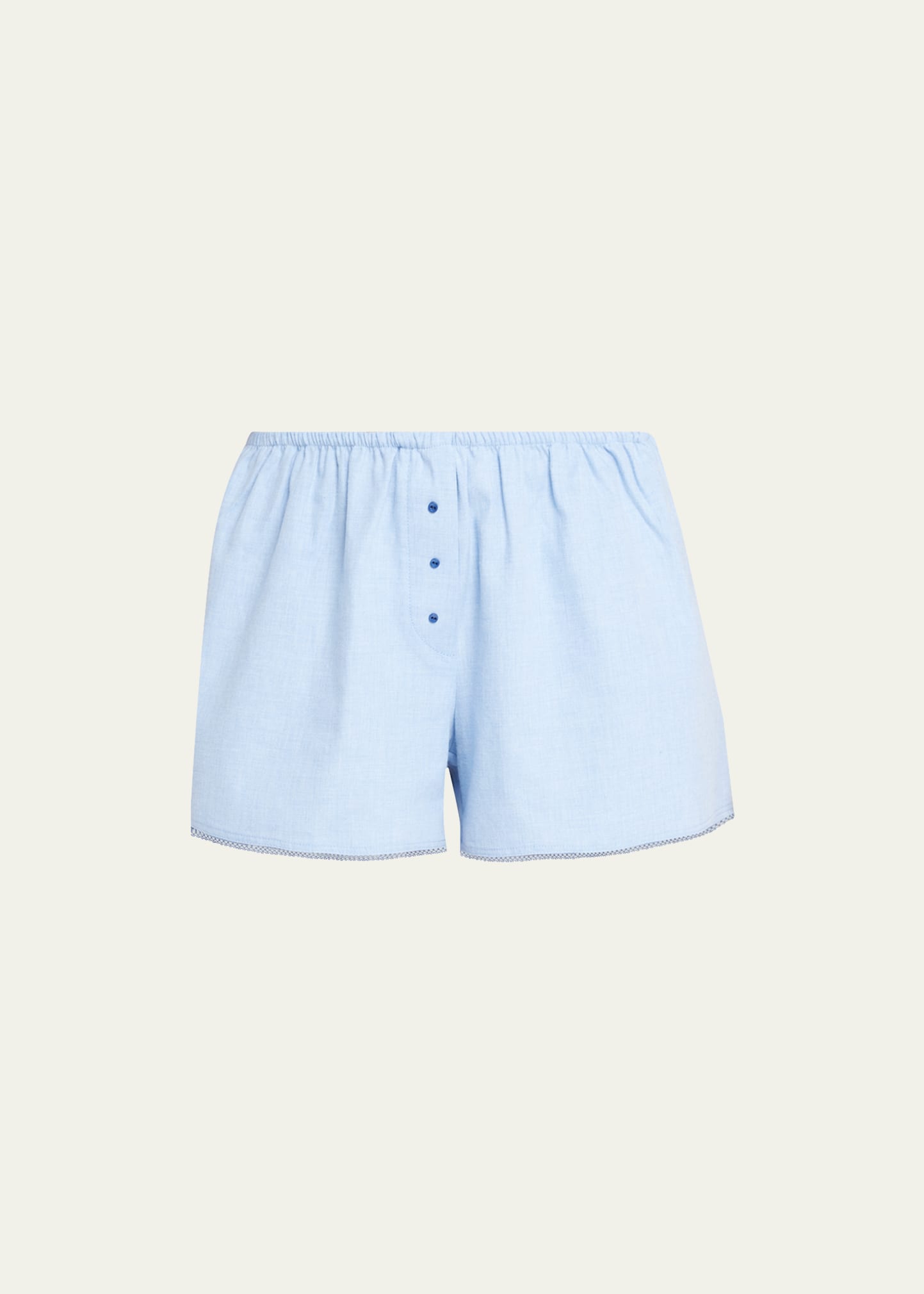 Andine Gigi Lace-Trim Cotton Shorts