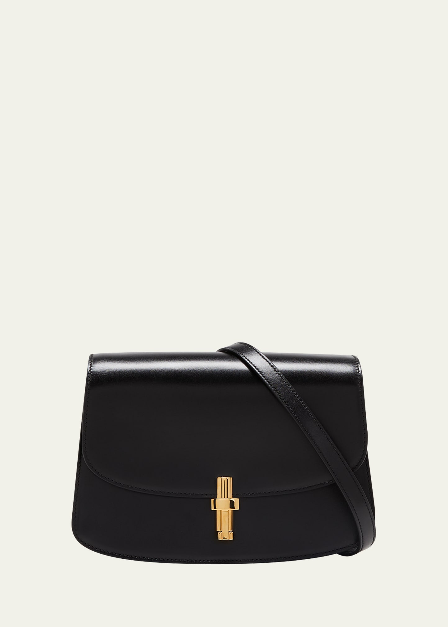 The Row Sofia Leather Shoulder Bag In Black