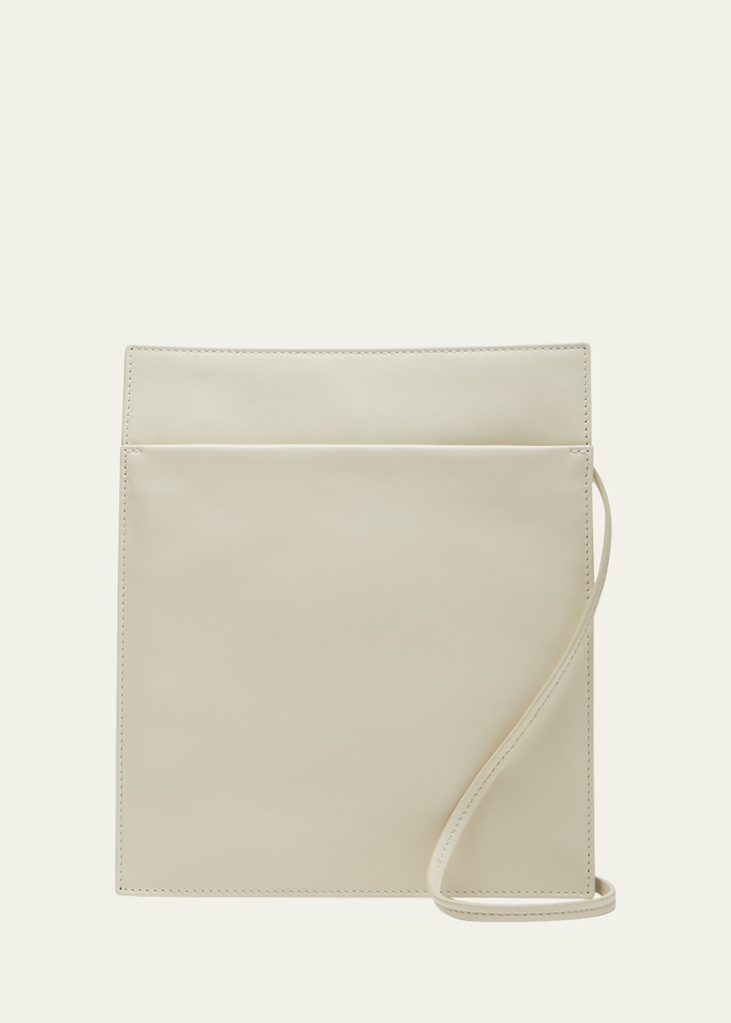 The Row Pocket Belt Bag In Leather In Prs Perle Shg