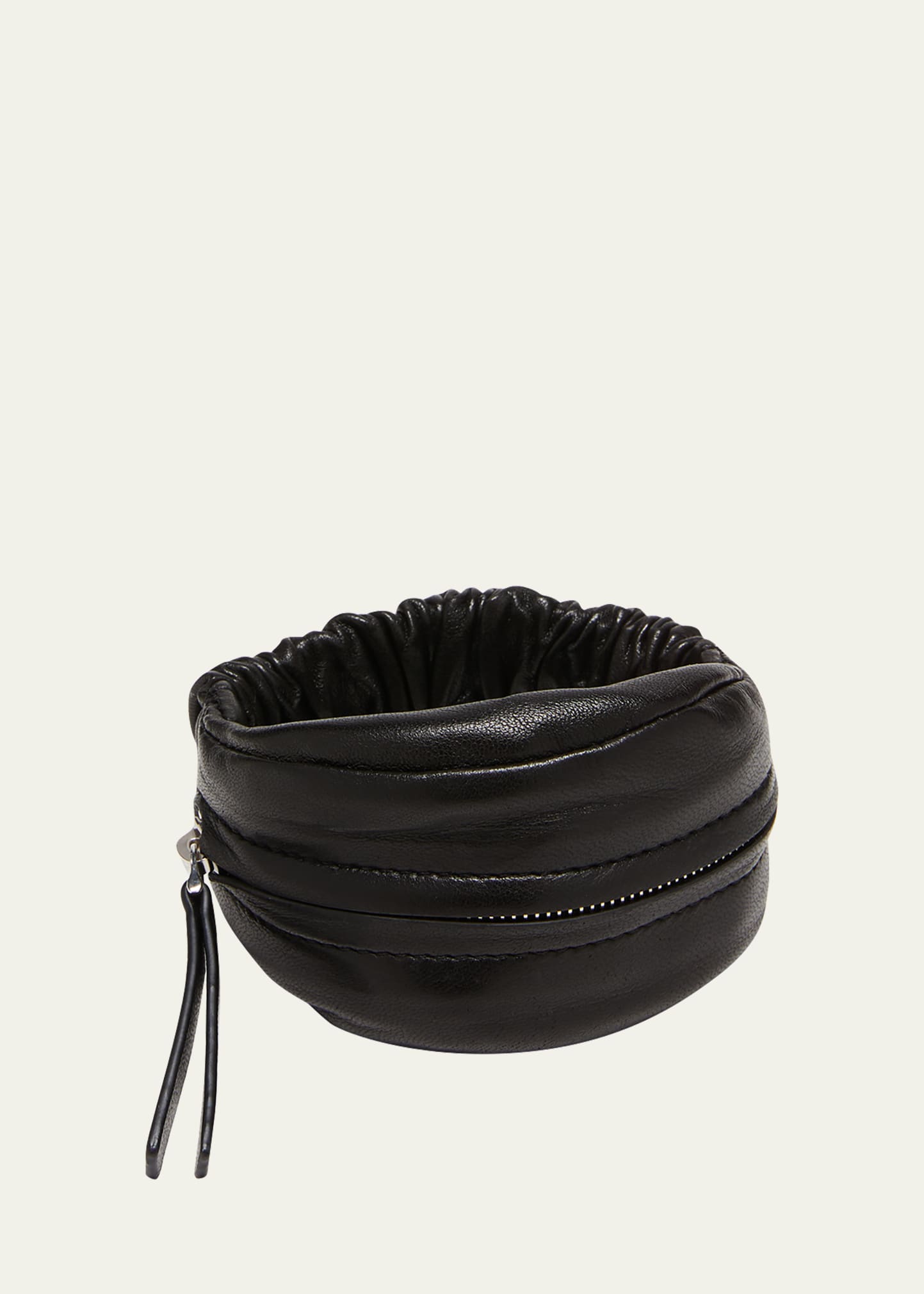 The Row Coin Wristlet In Napa Leather In Blpl Black Pld