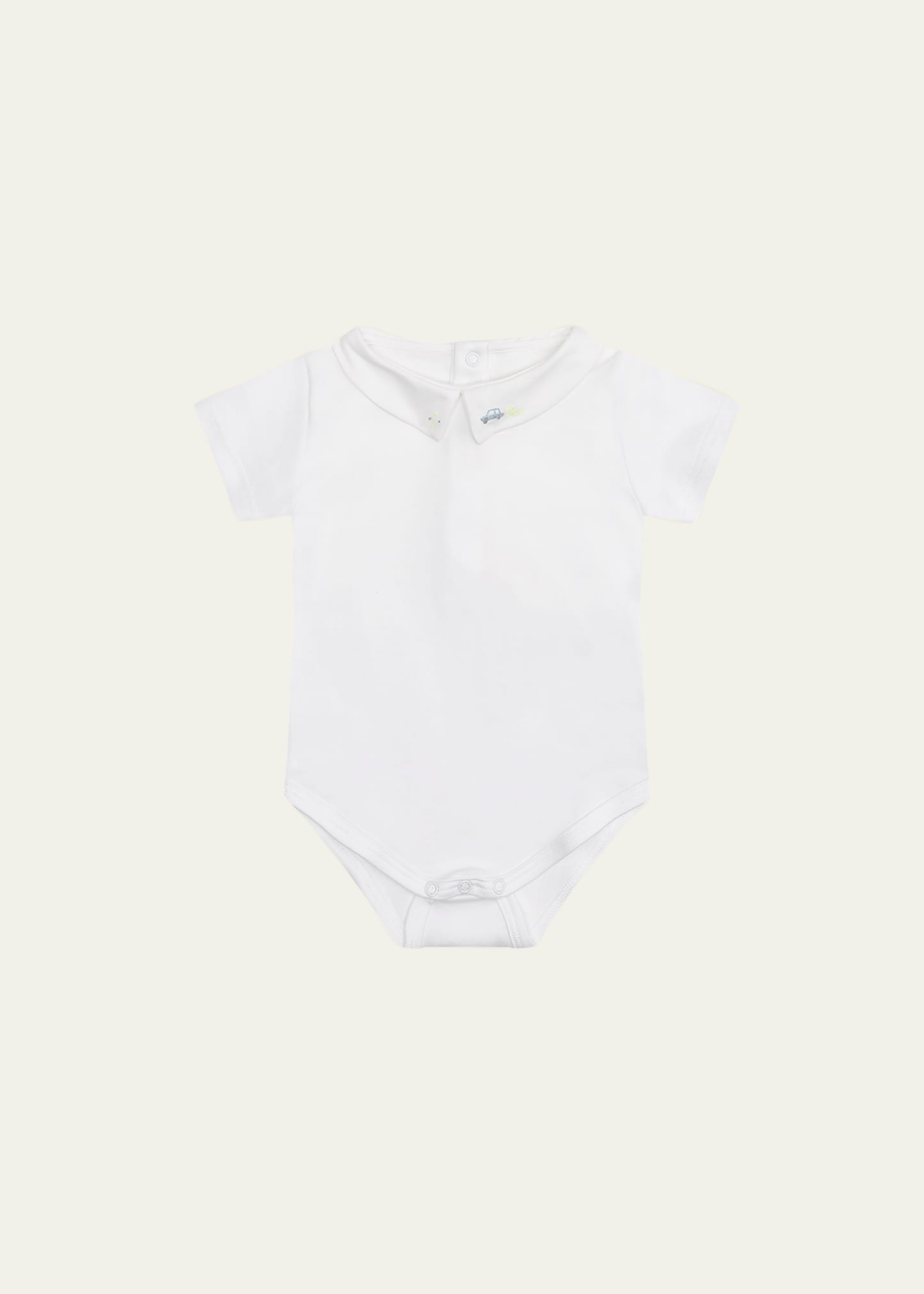 Marie Chantal Kids' Girl's Ethan Embroidered Bodysuit In White