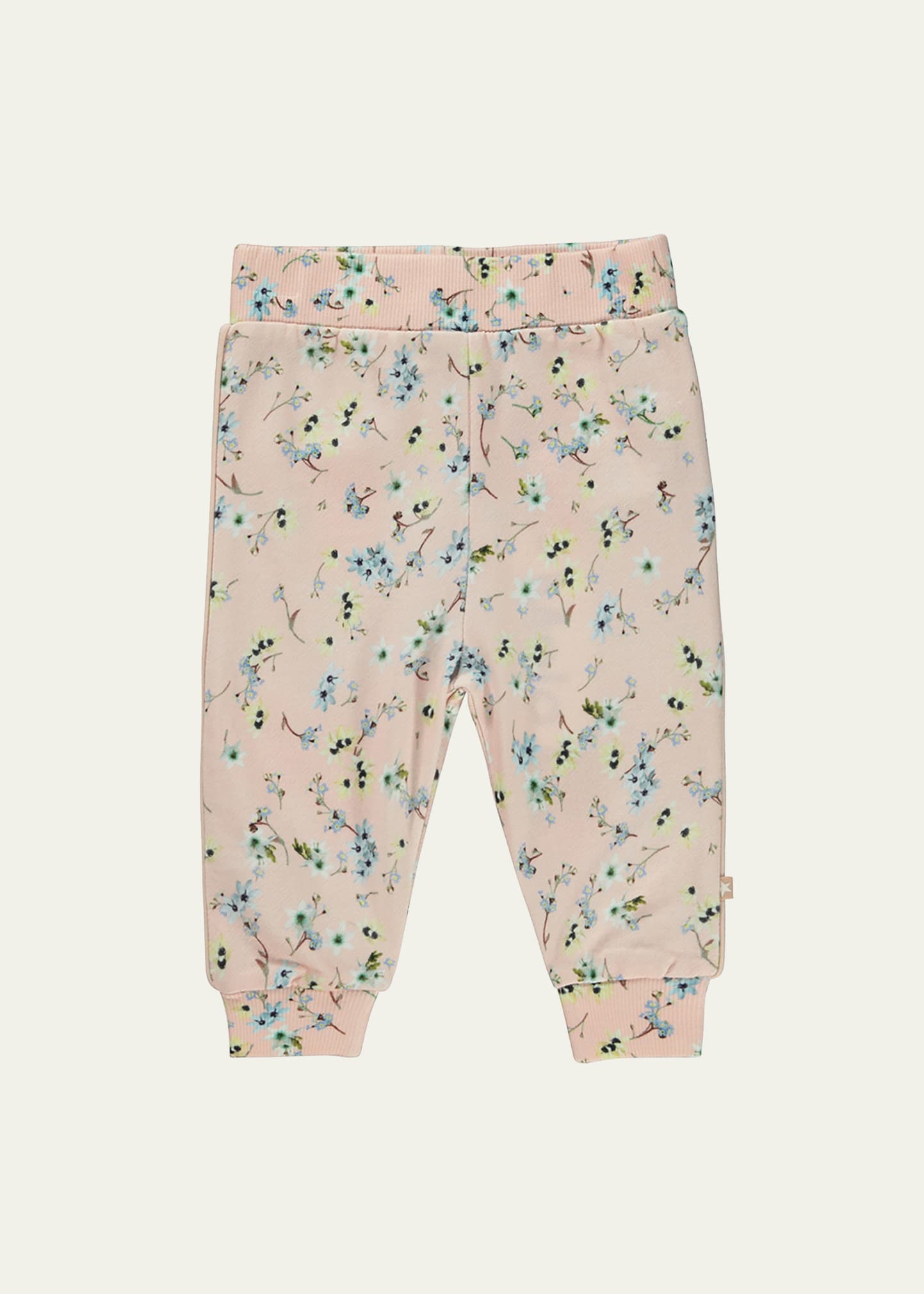 Girl's Shona Floral-Print Sweatpants, Size 3M-4