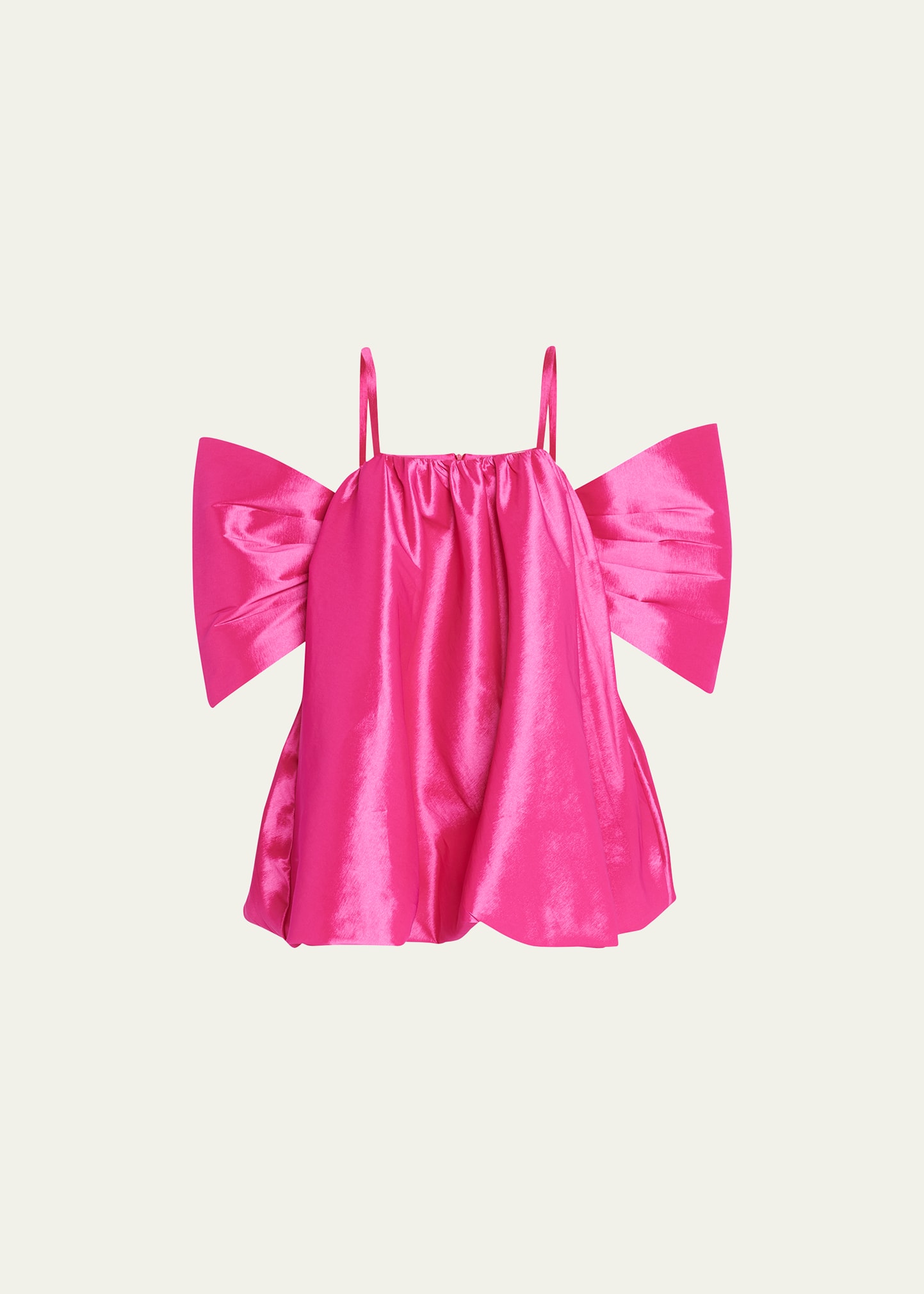 Kika Vargas Karen Bow.detail Mini Dress In Fuchsia