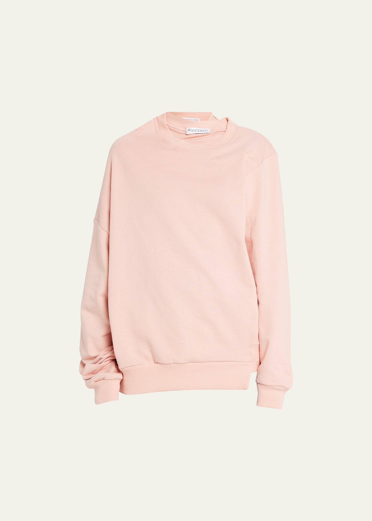 Double-Neckline Twisted Sweatshirt