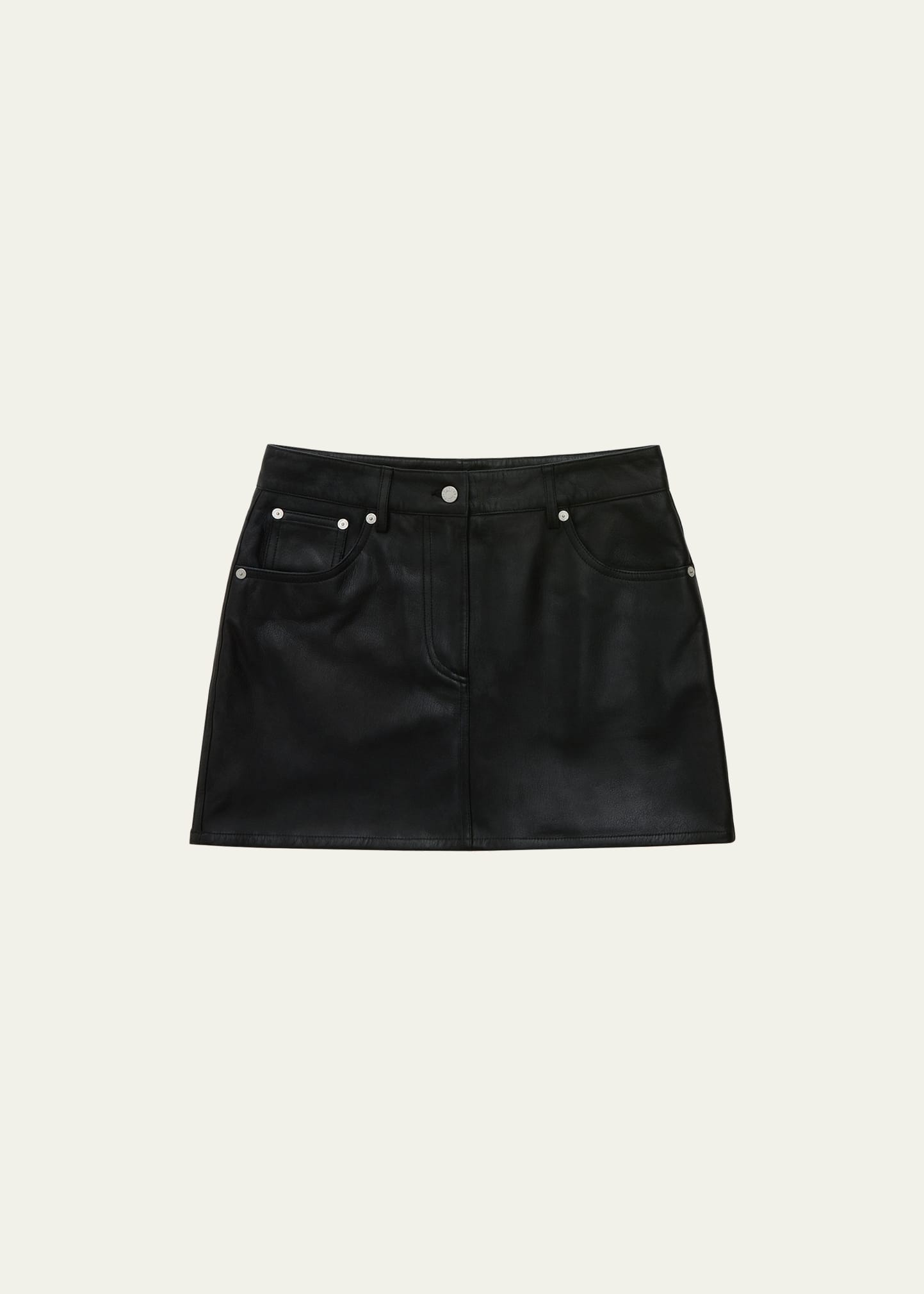Lambskin Leather Mini Skirt