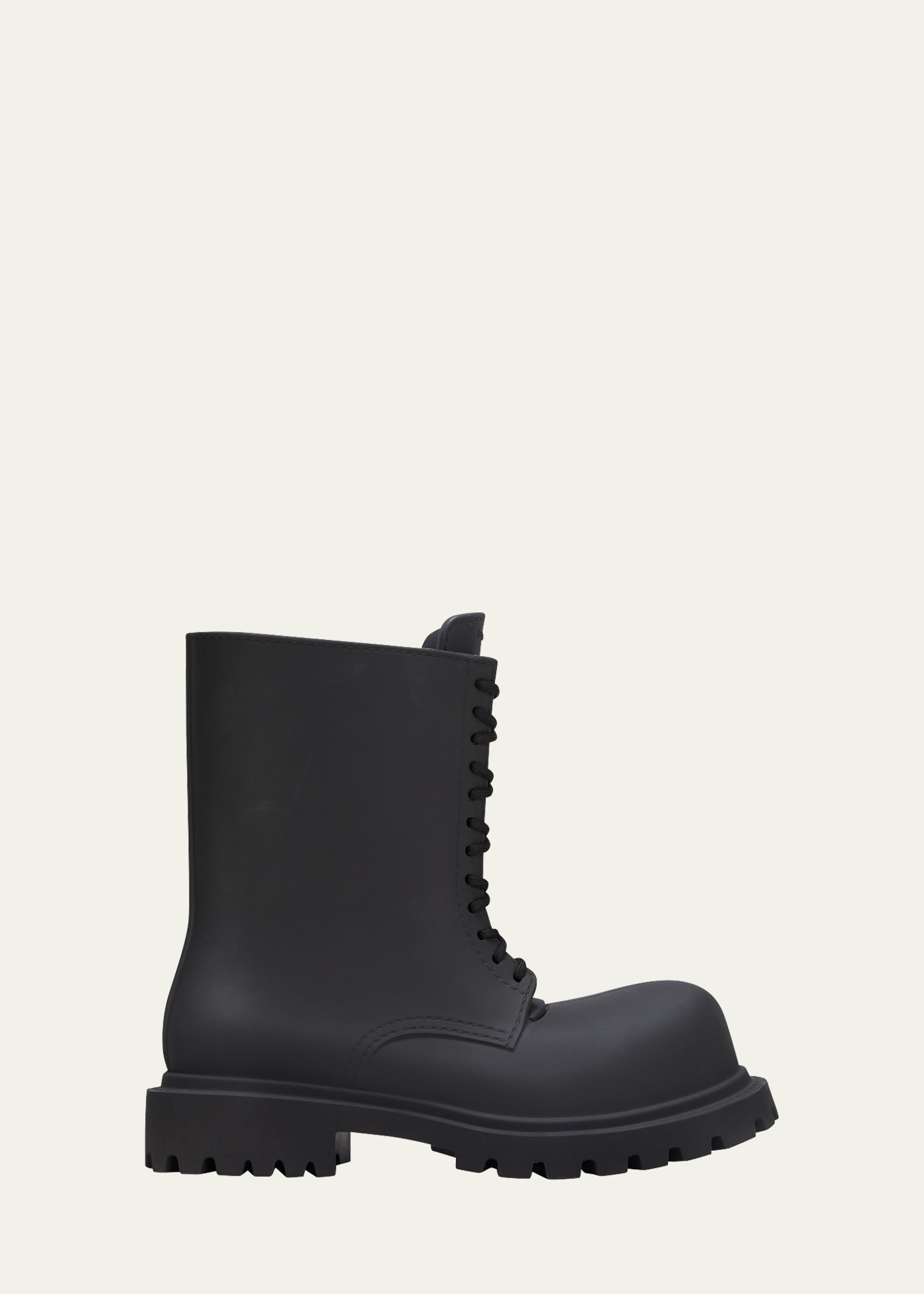 BALENCIAGA MEN'S STEROID OVERSIZED LEATHER ARMY BOOTS