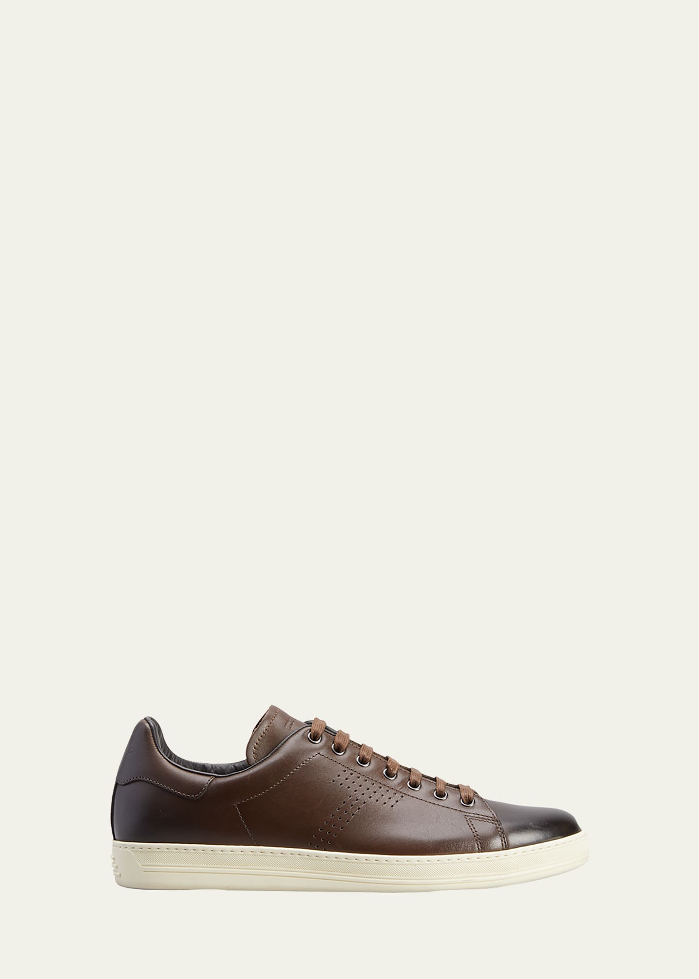 Men's Warwick Burnished Leather Low-Top Sneakers