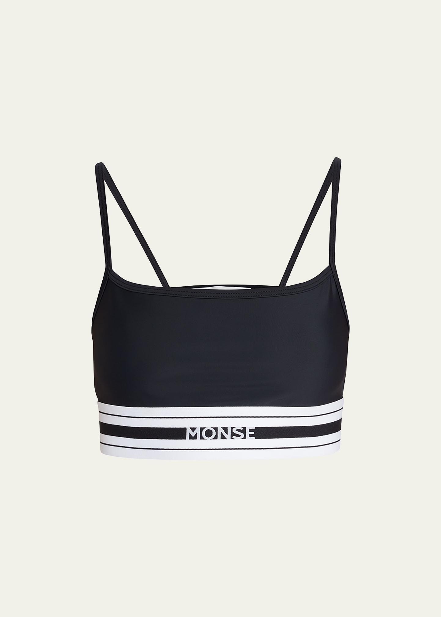 Monse Logo-waist Sports Bra In Black