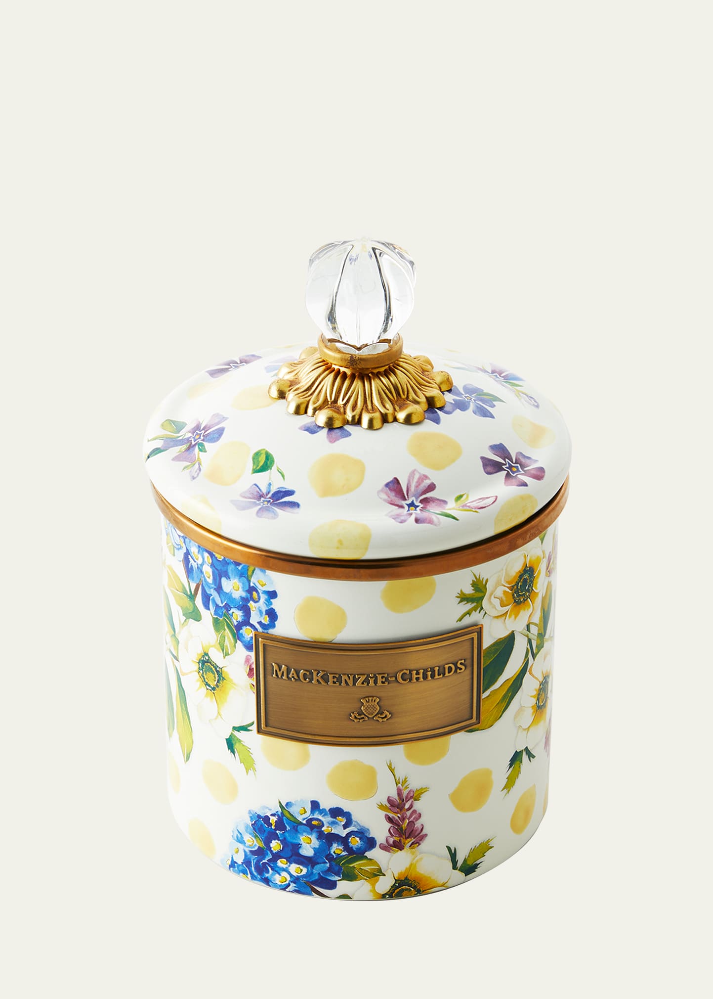 Mackenzie-childs Mackenzie Childs Wildflowers Small Enamel Canister