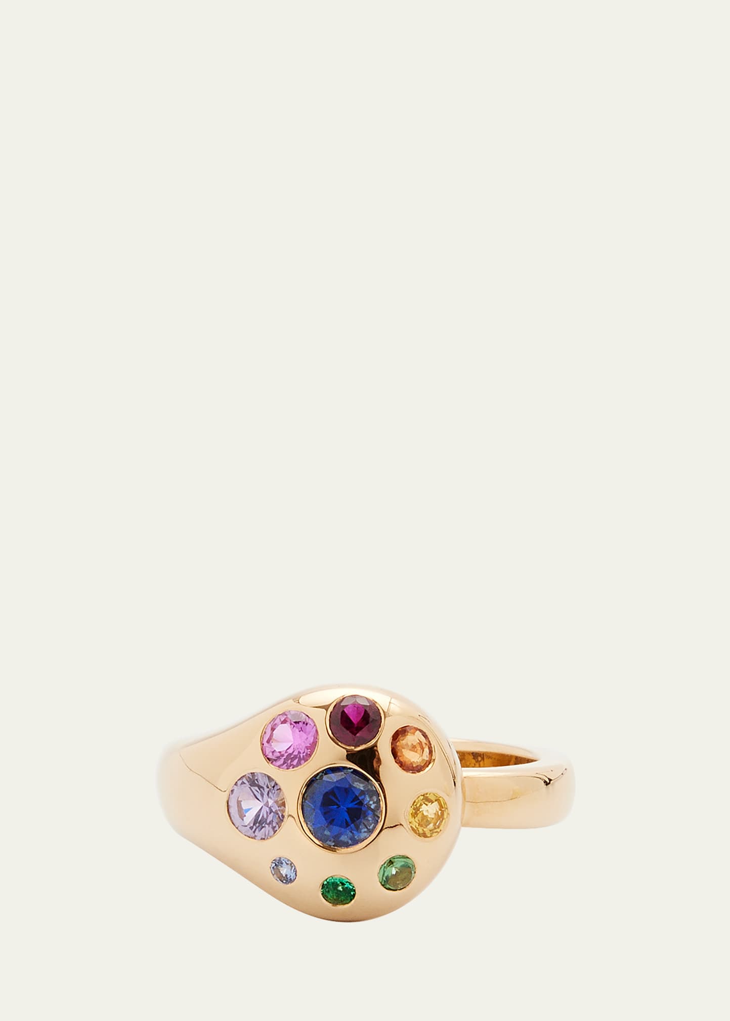 Brent Neale 18k Yellow Gold Rainbow Petal Ring In Yg