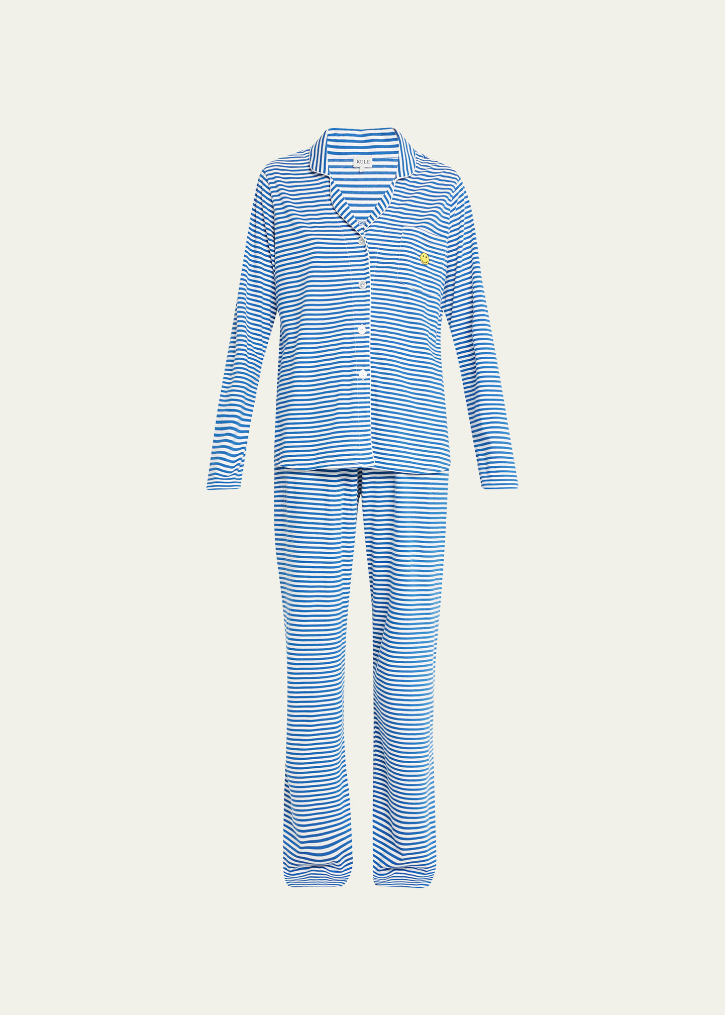The Long Striped Button-Front Pajama Set