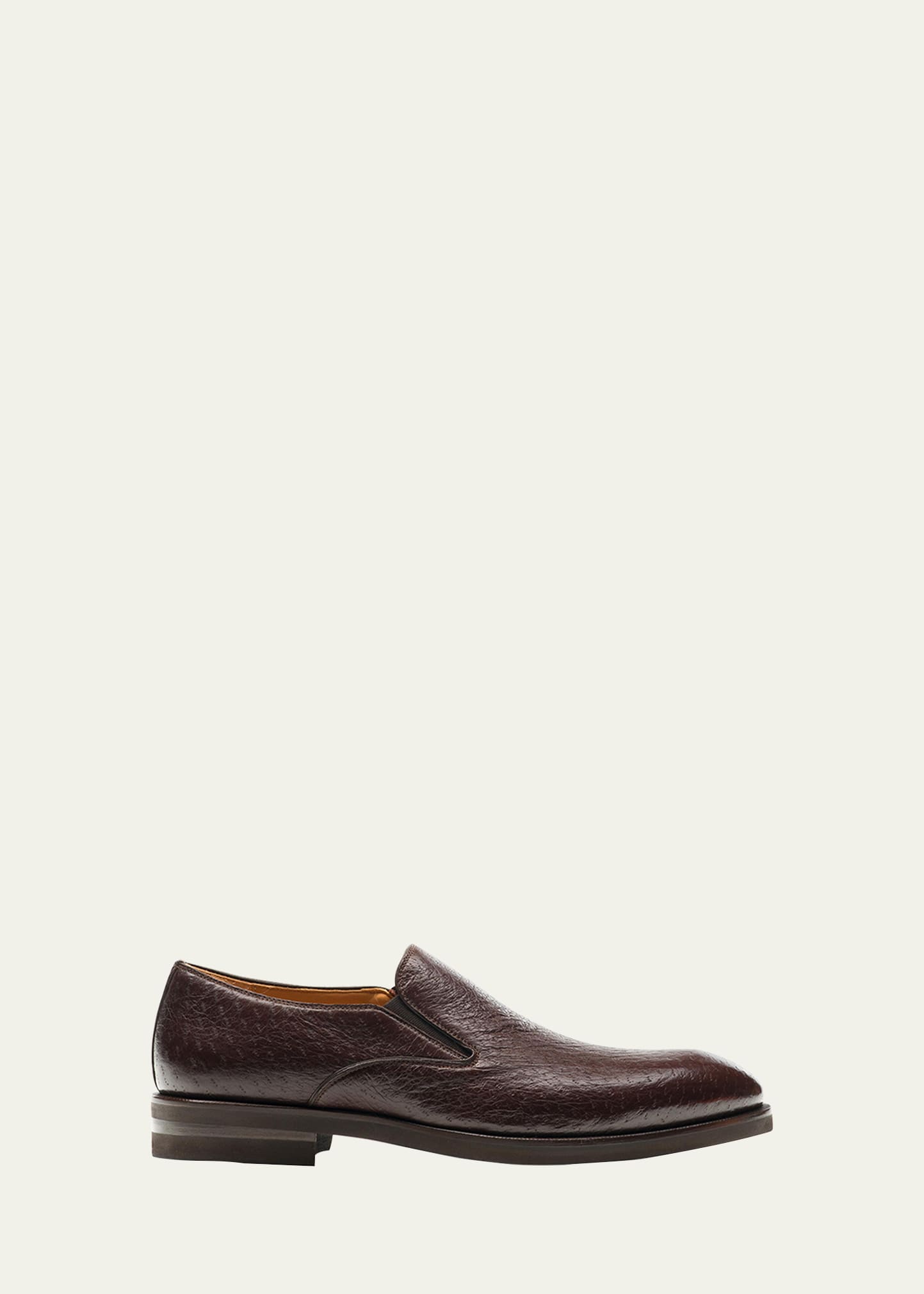 Magnanni Men's Lima Peccary Leather Loafers In Brown