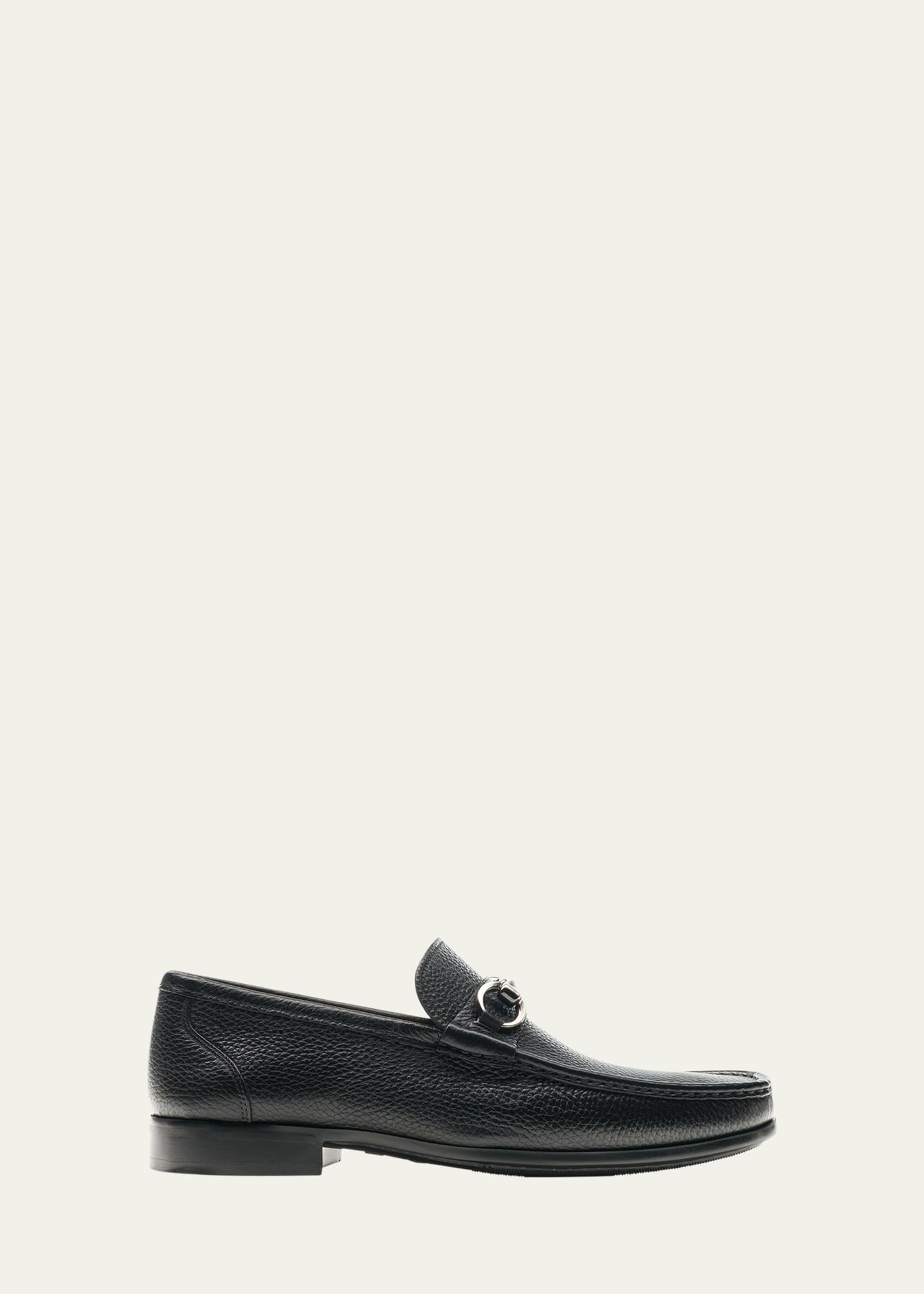 Shop Magnanni Men's Blas Iii Bit-strap Leather Loafers In Black