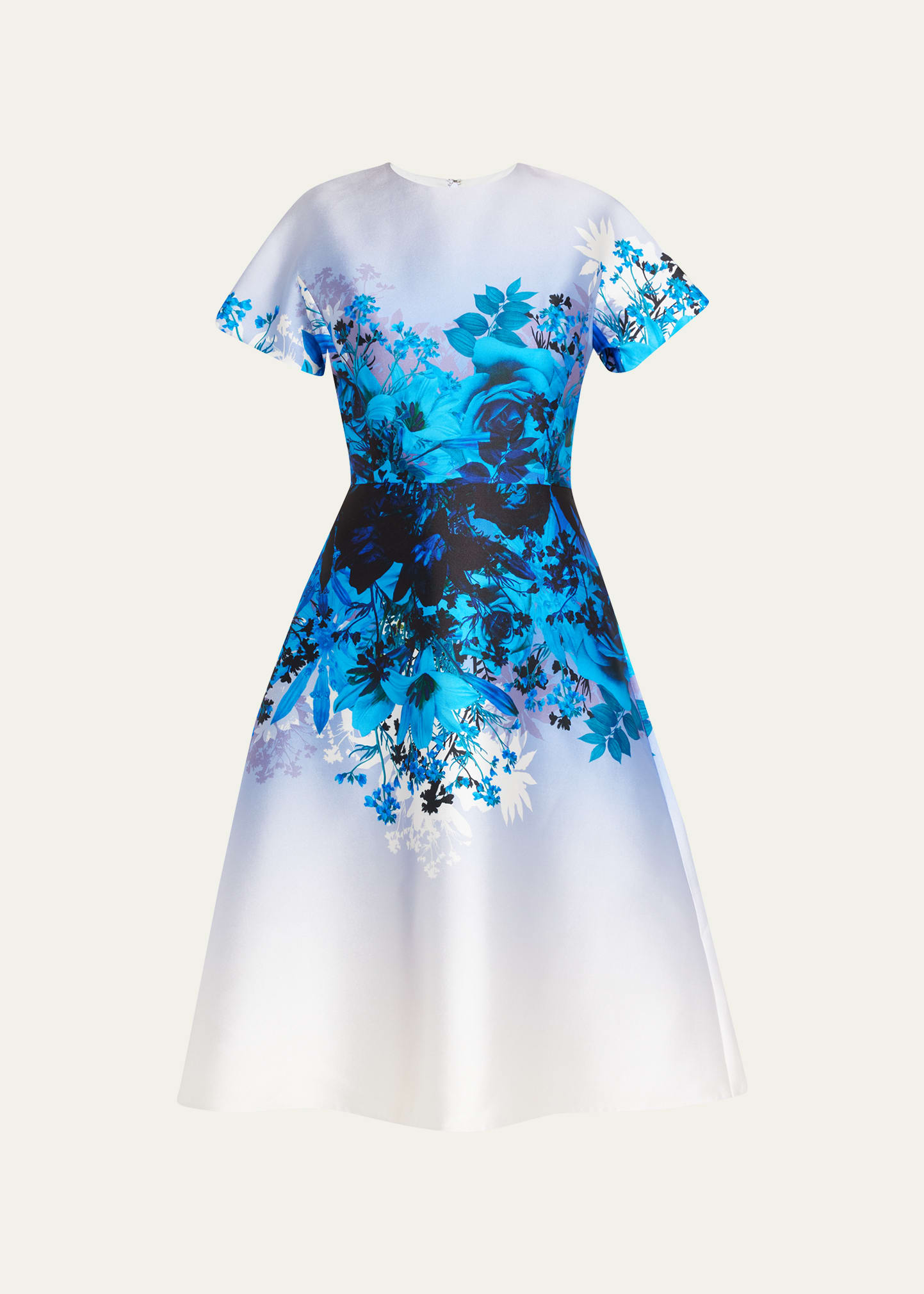 Floral-Print Fit-&-Flare Midi Dress
