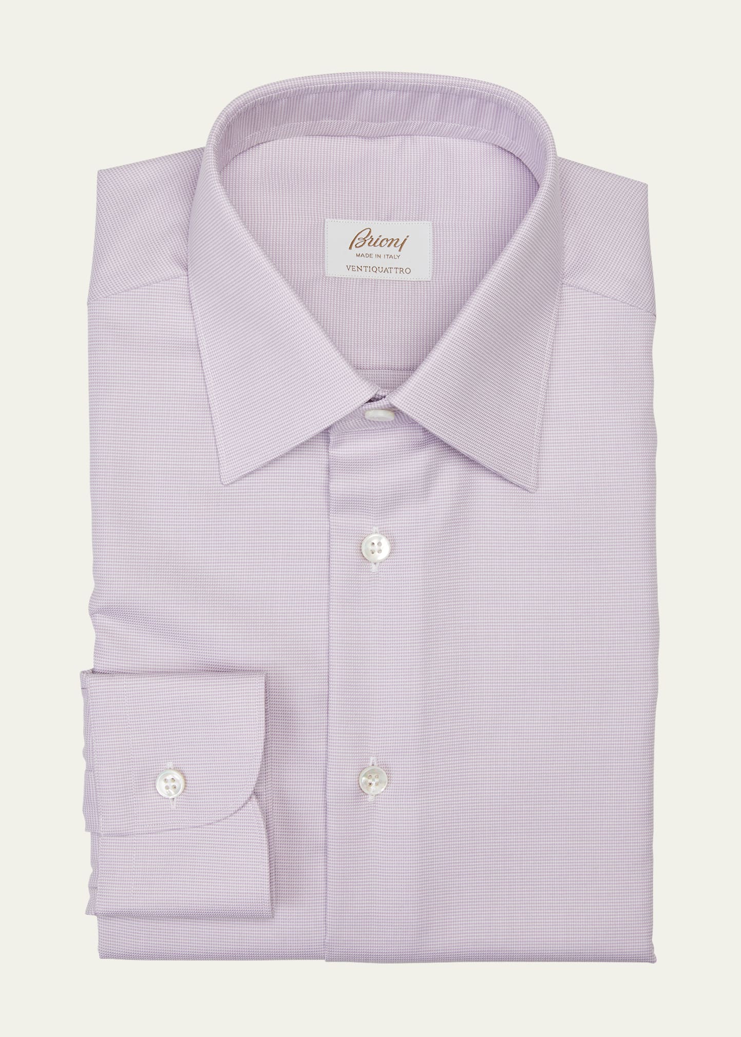 Men's Micro-Houndstooth Cotton Dress Shirt