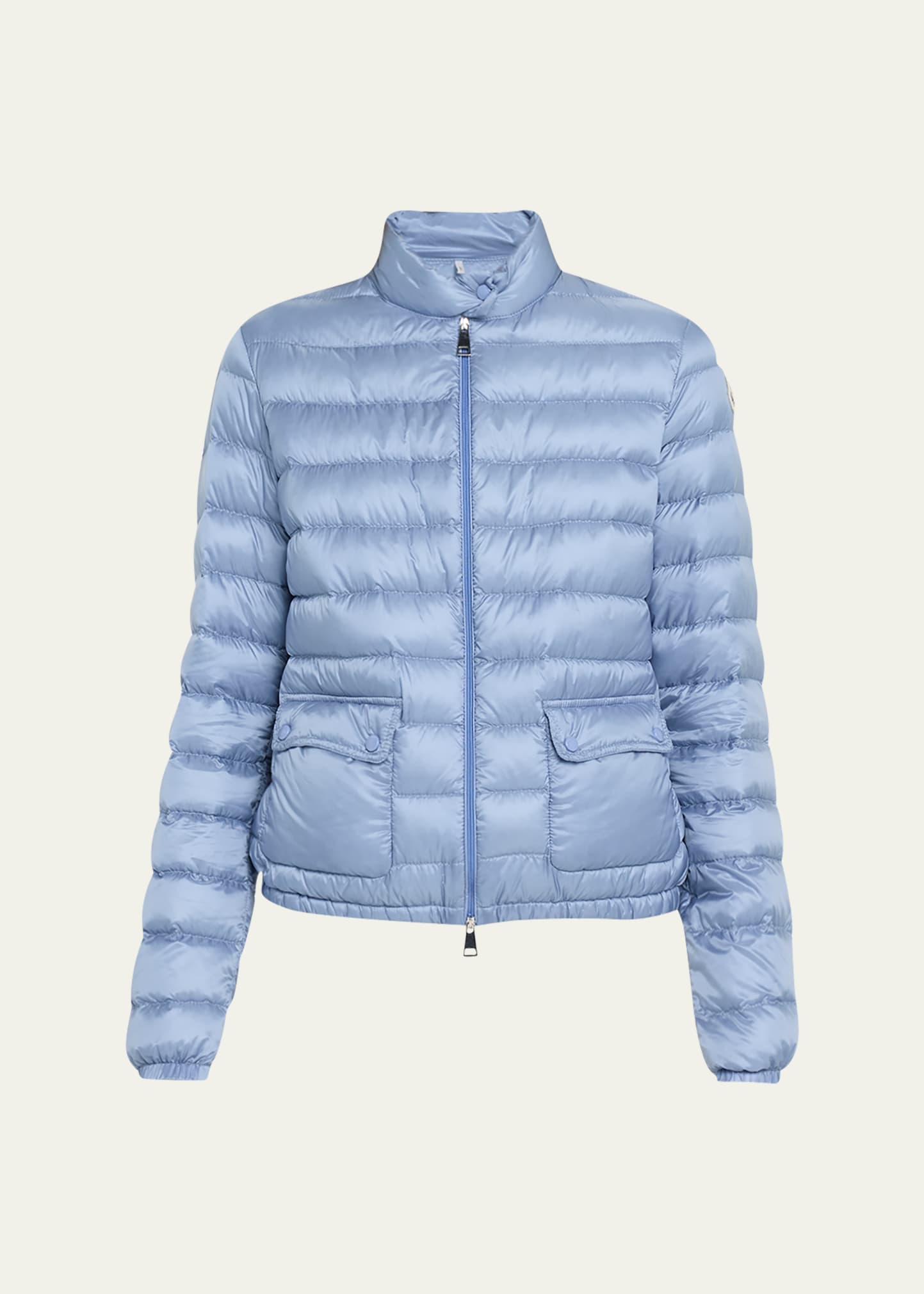 Shop Moncler Lans Puffer Jacket In Medium Blue